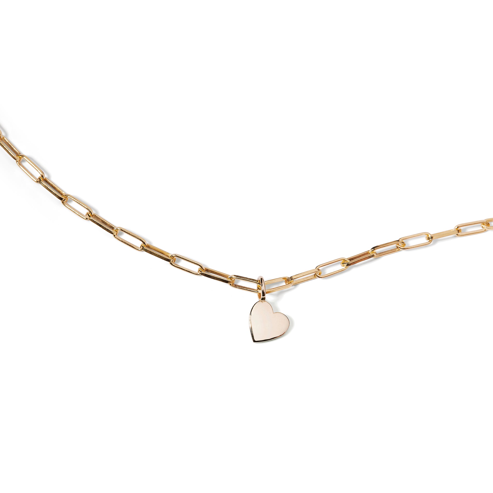 Paperclip Heart Charm Necklace