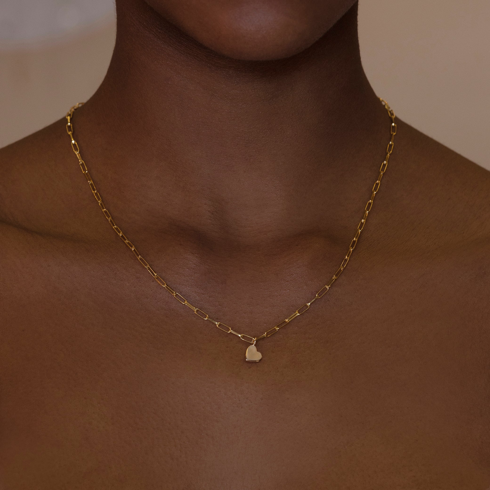 Paperclip Heart Charm Necklace