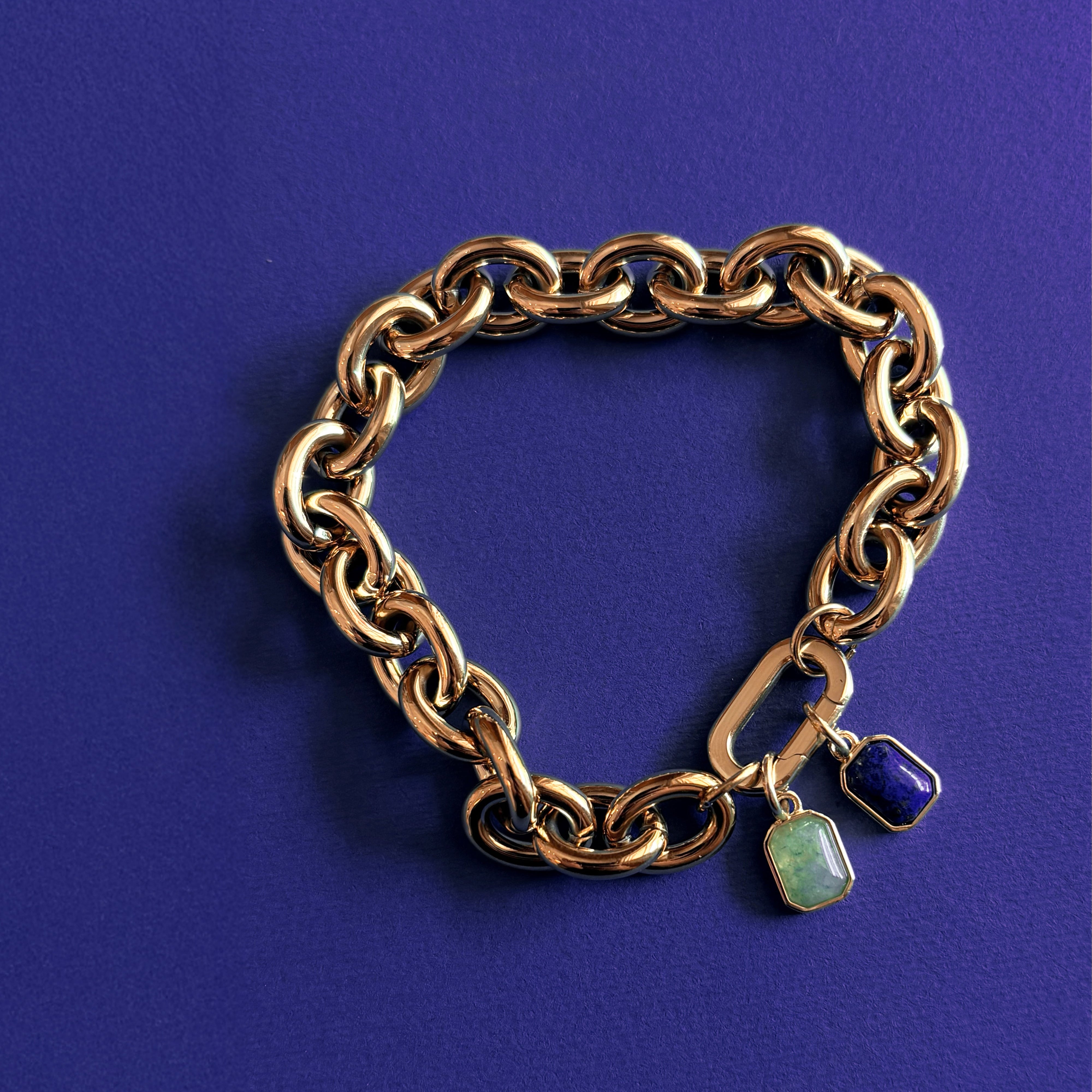 Green Aventurine Bezel Set Charm