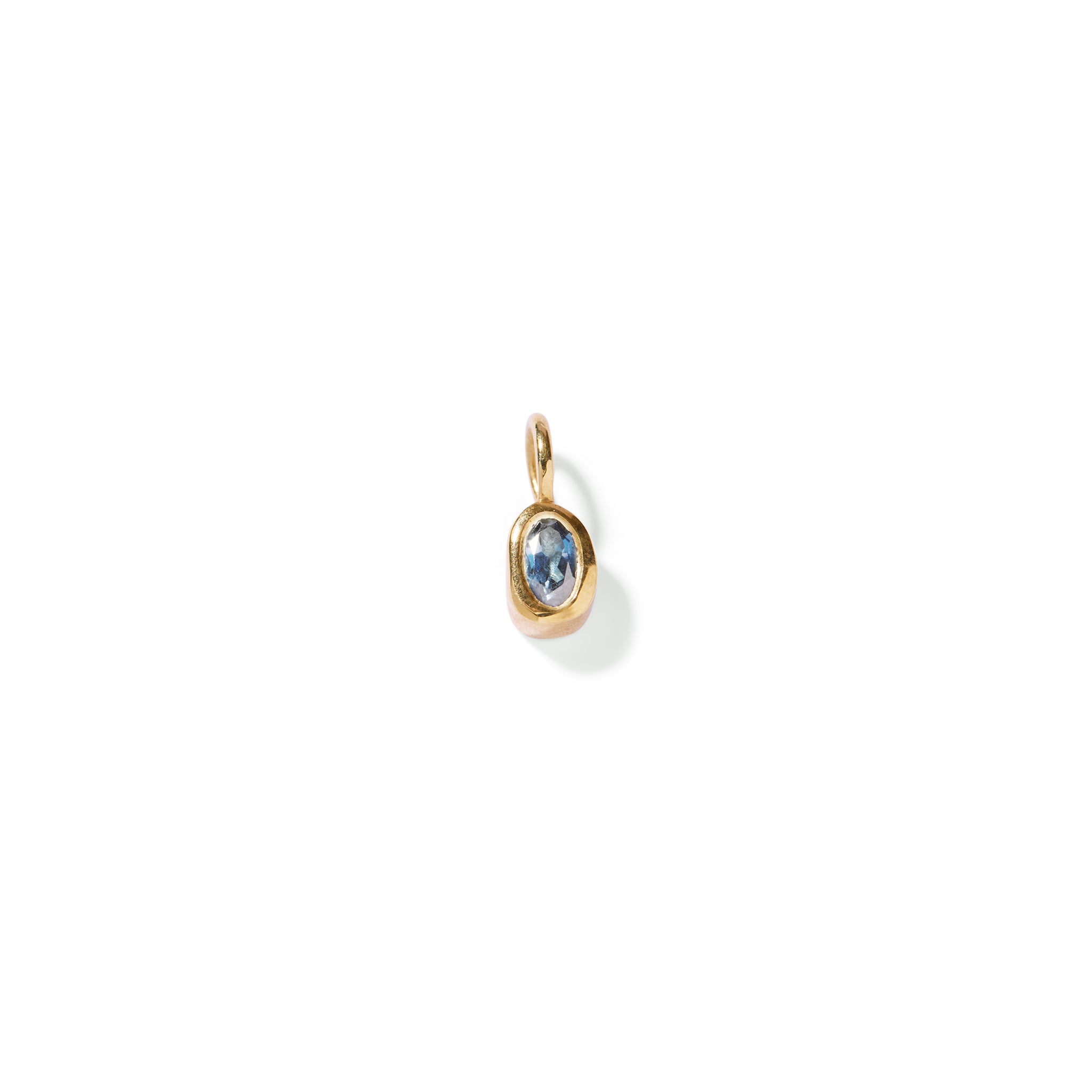 Organic Oval Birthstone Charm