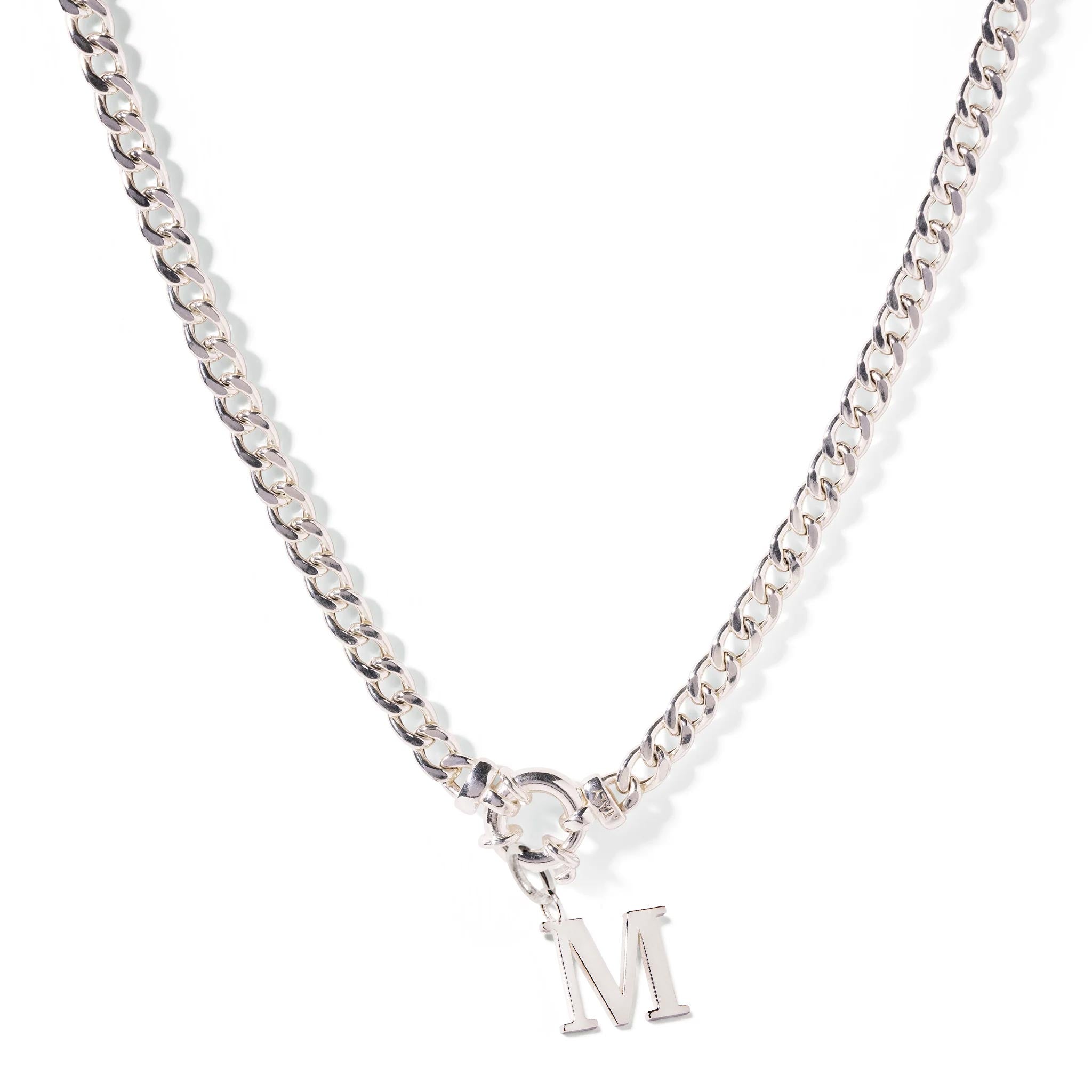 Chunky Chain Necklace + Large Initial