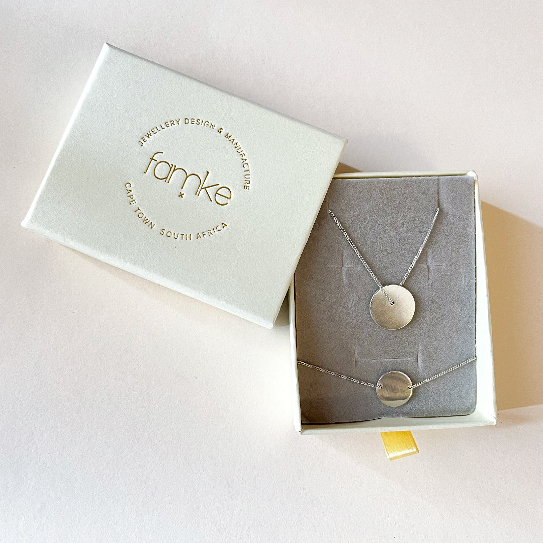 Solid Disc Set (Bracelet & Necklace)