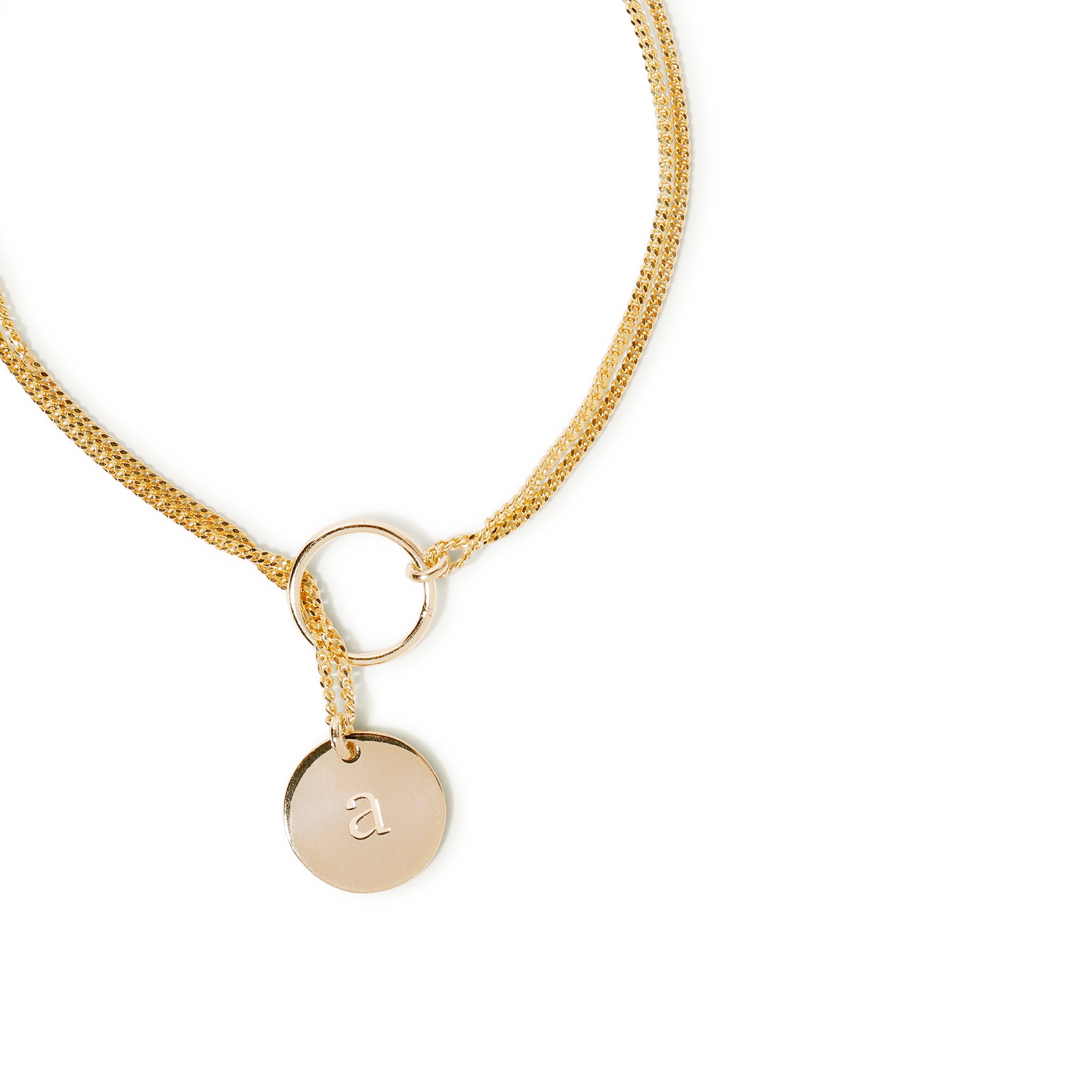 sun & moon bracelet with initial engraving