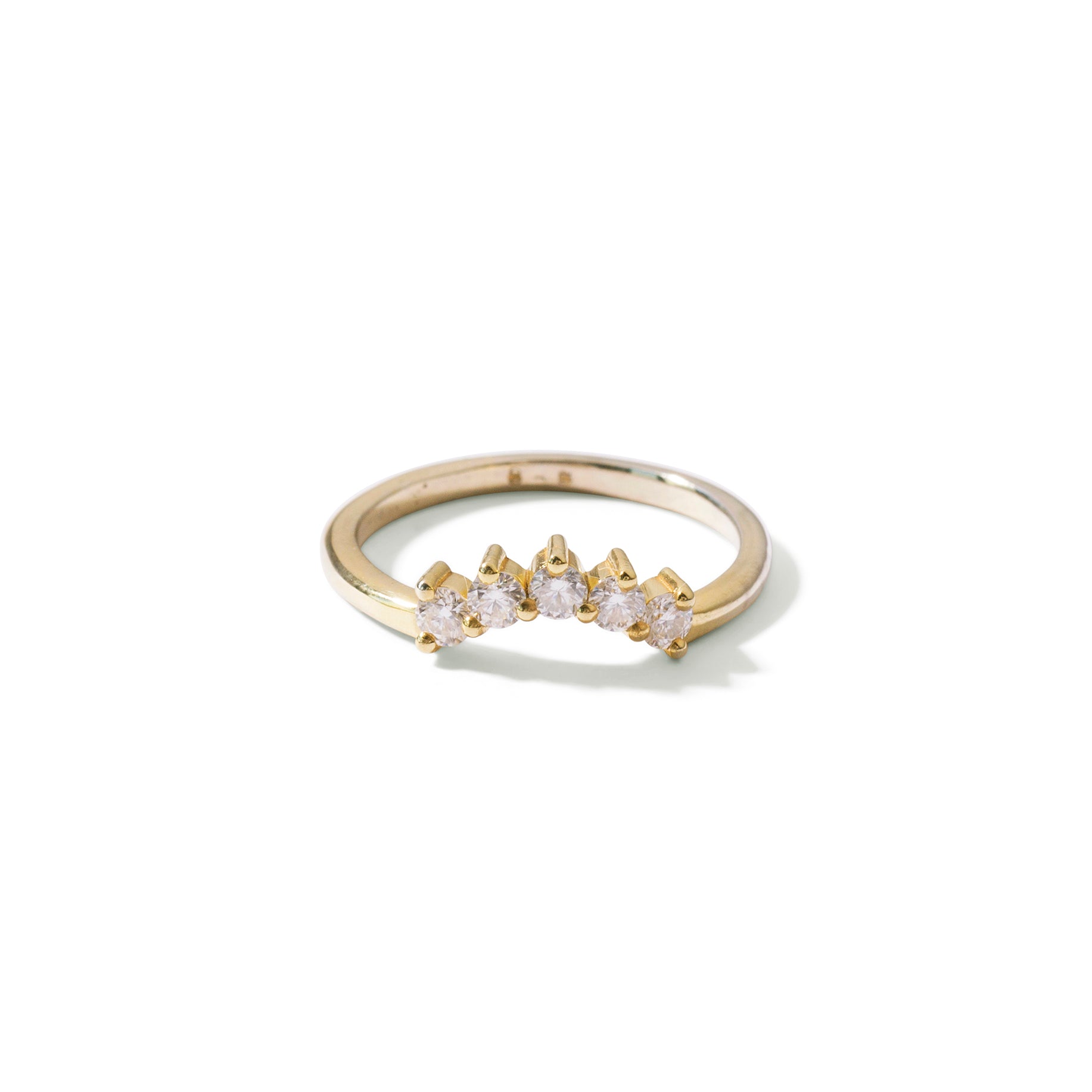 9ct Gold curved tiara band