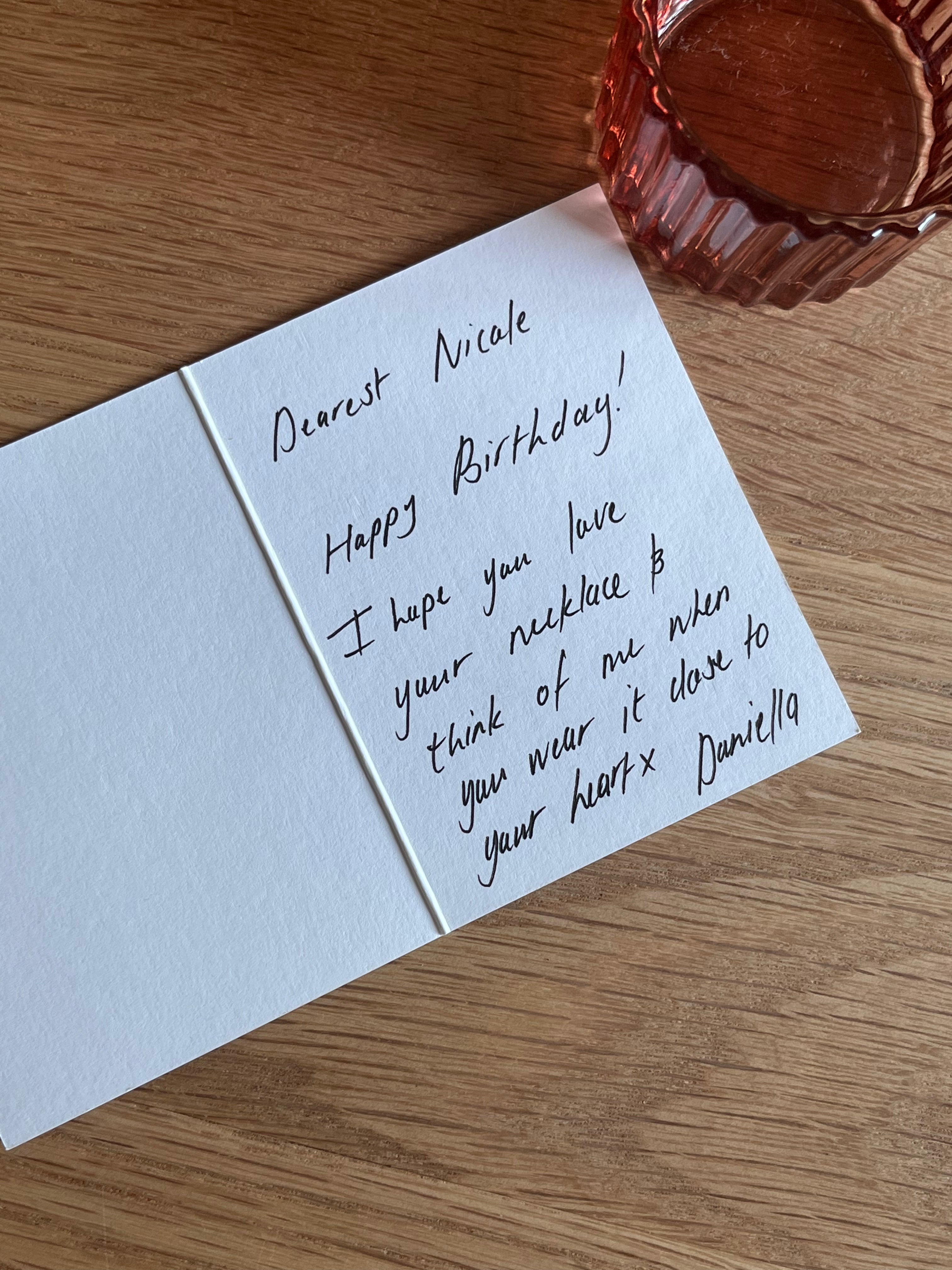 Gift Card with personalised message