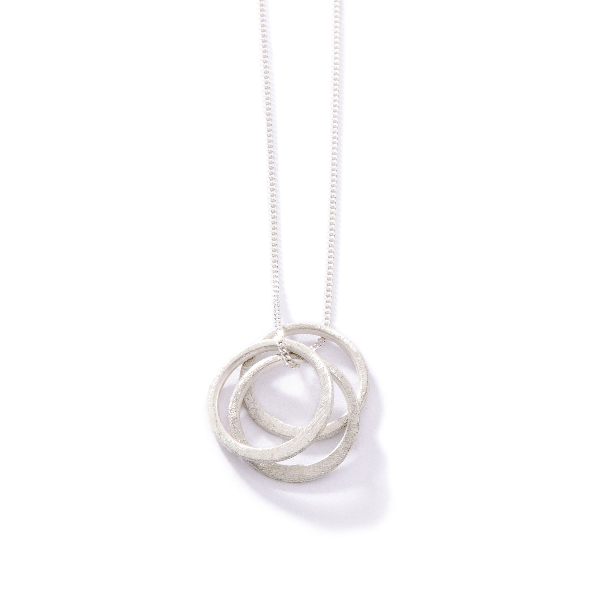 Textured Three Circle Necklace
