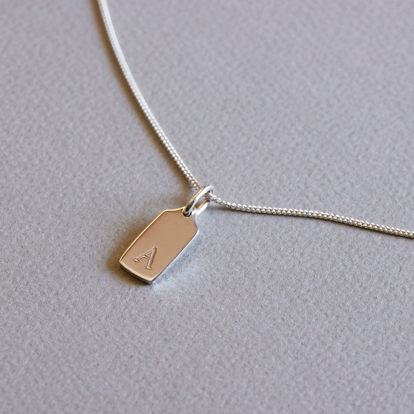 Initial Tag Necklace