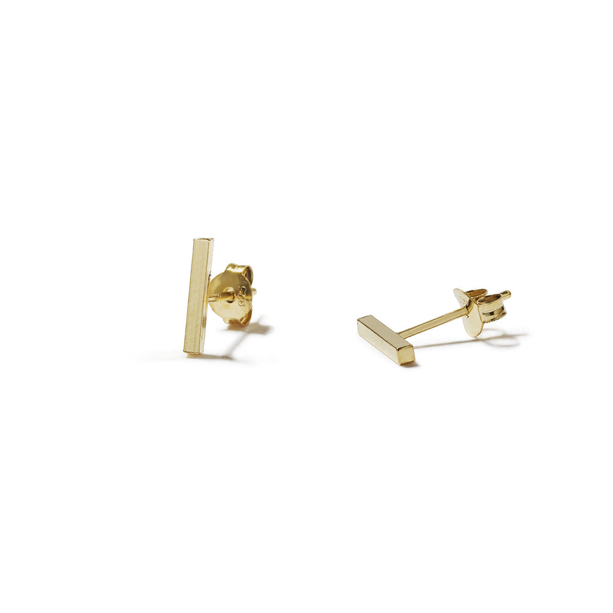 9ct Yellow Gold Bar Studs