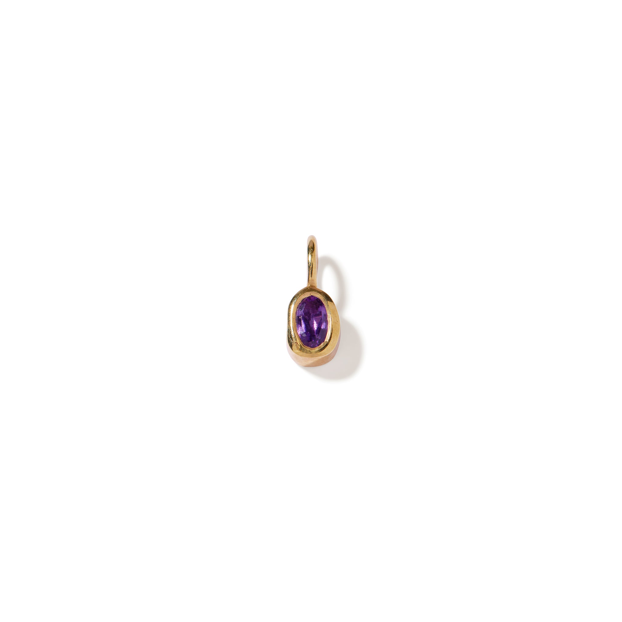 Organic Oval Birthstone Charm