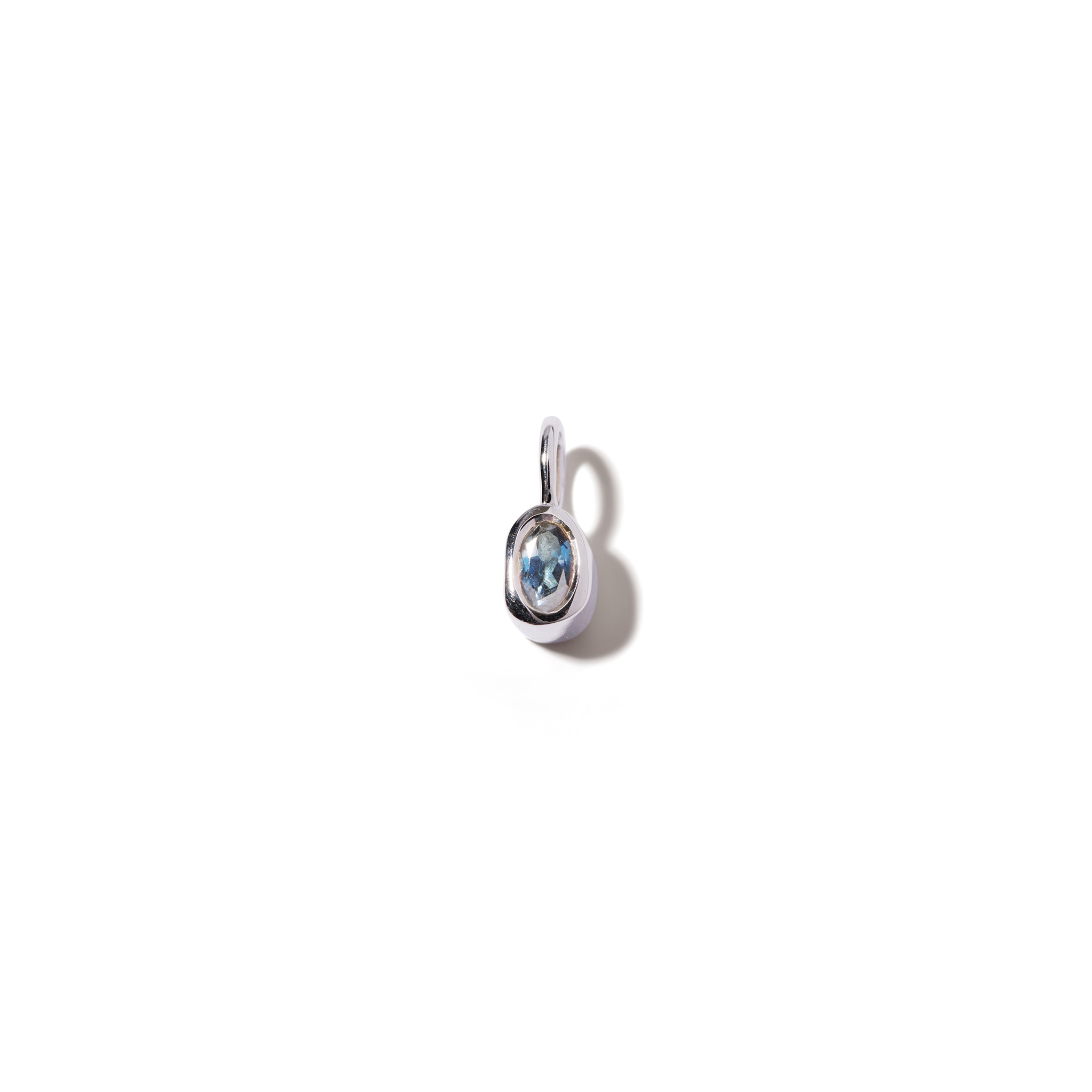 Organic Oval Birthstone Charm