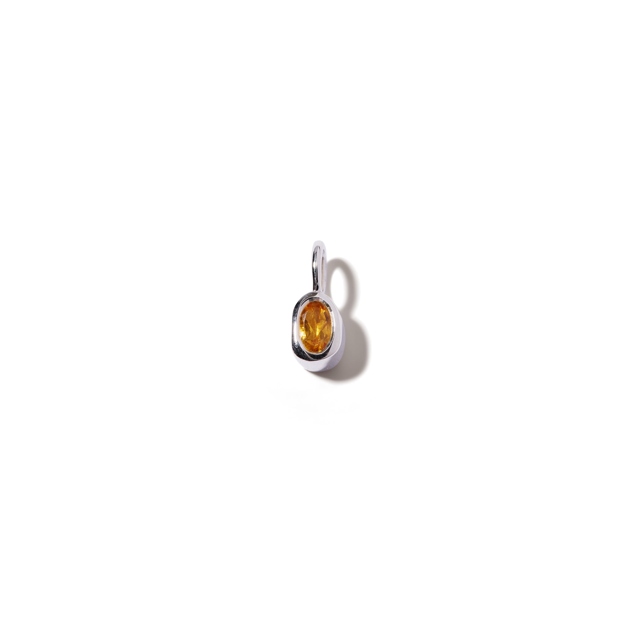 Organic Oval Birthstone Charm