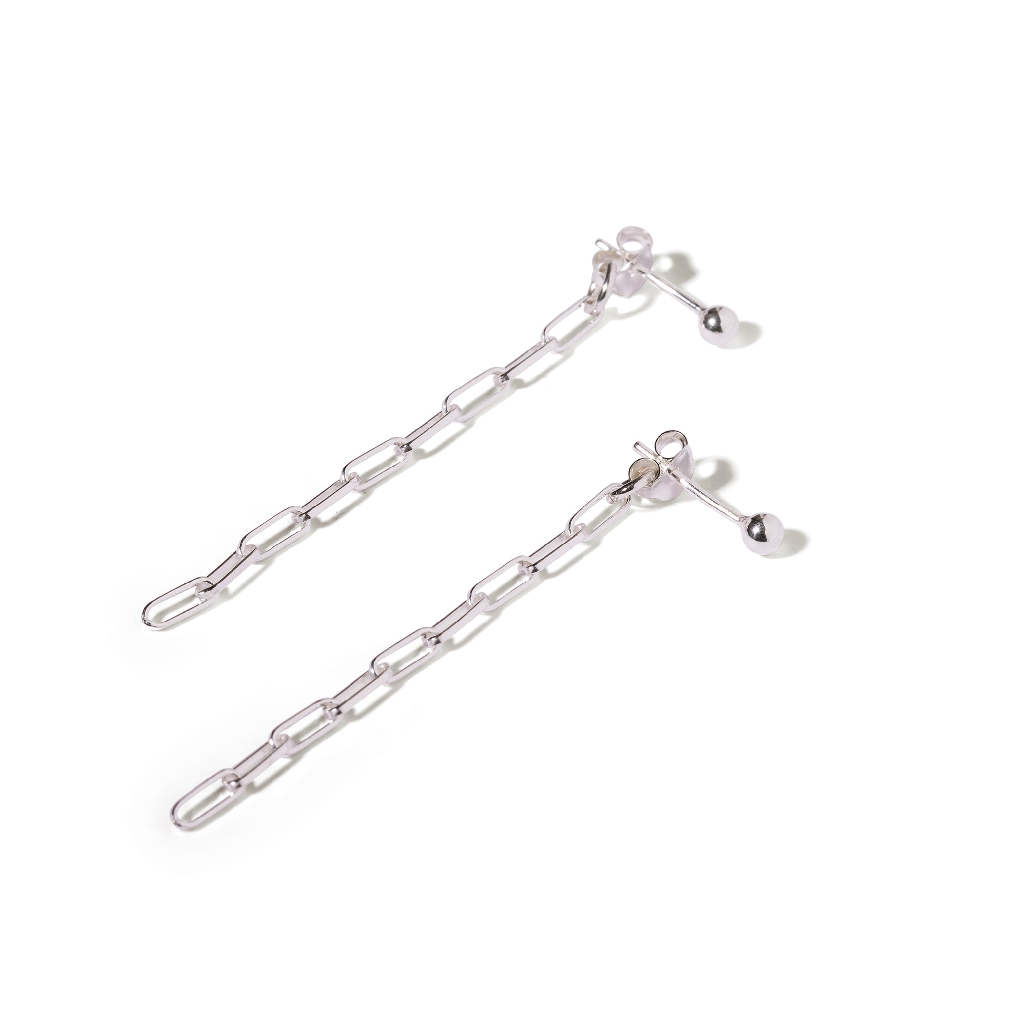 paperclip interchangeable chain earrings