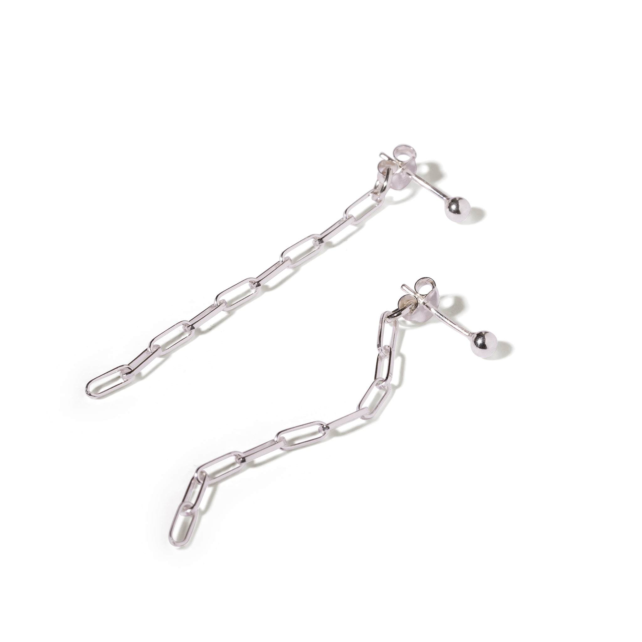 paperclip interchangeable chain earrings