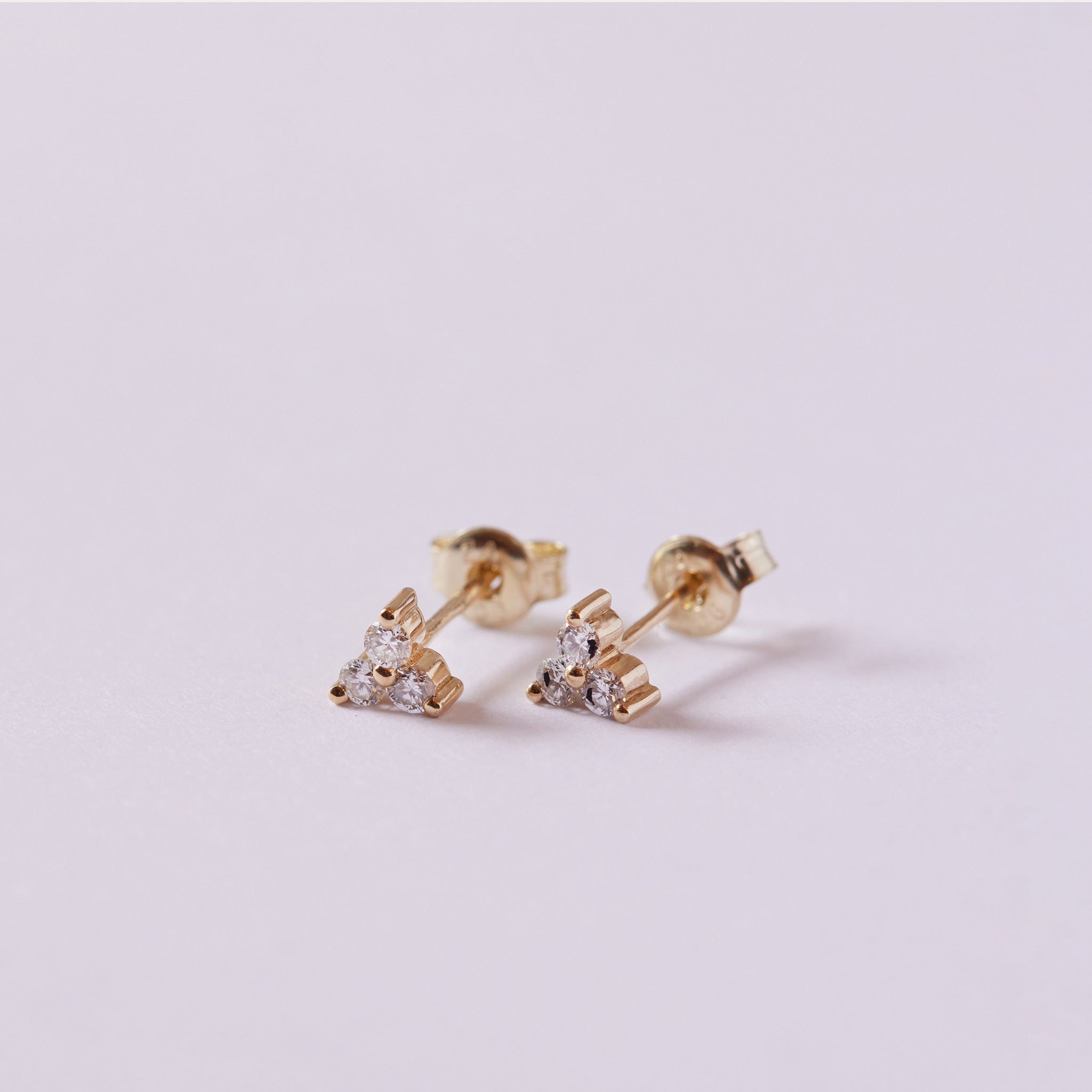 9ct diamond cluster studs