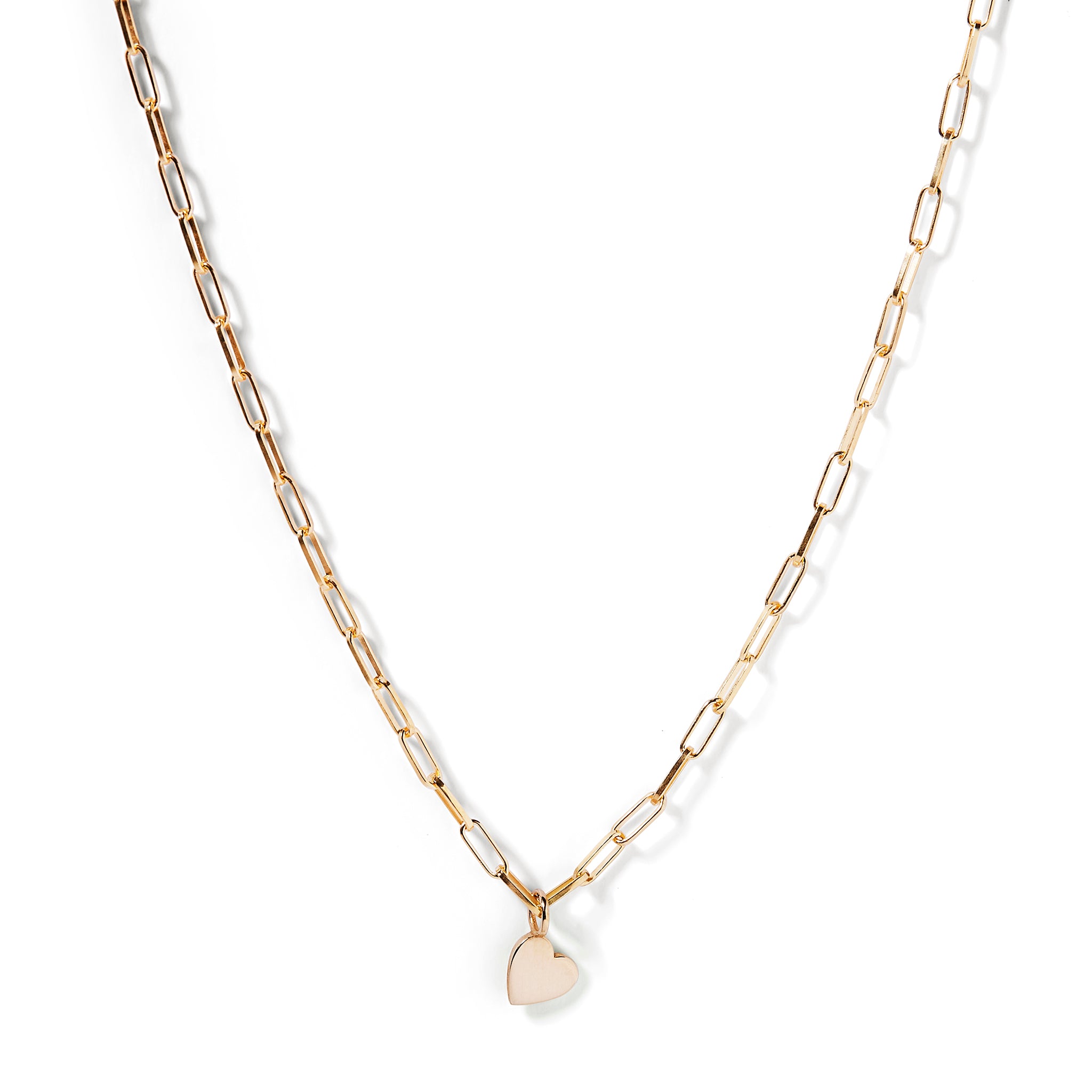Paperclip Heart Charm Necklace