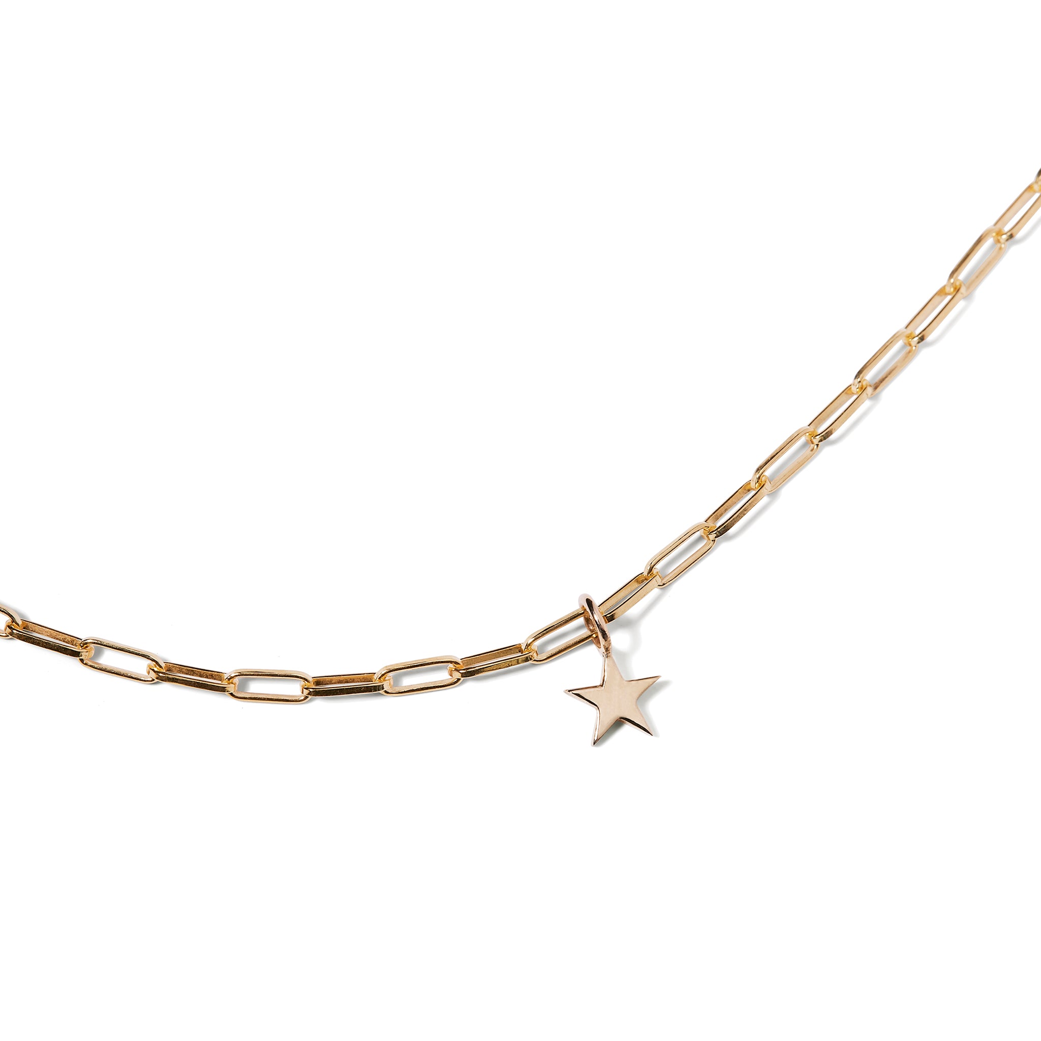 Paperclip Star charm necklace