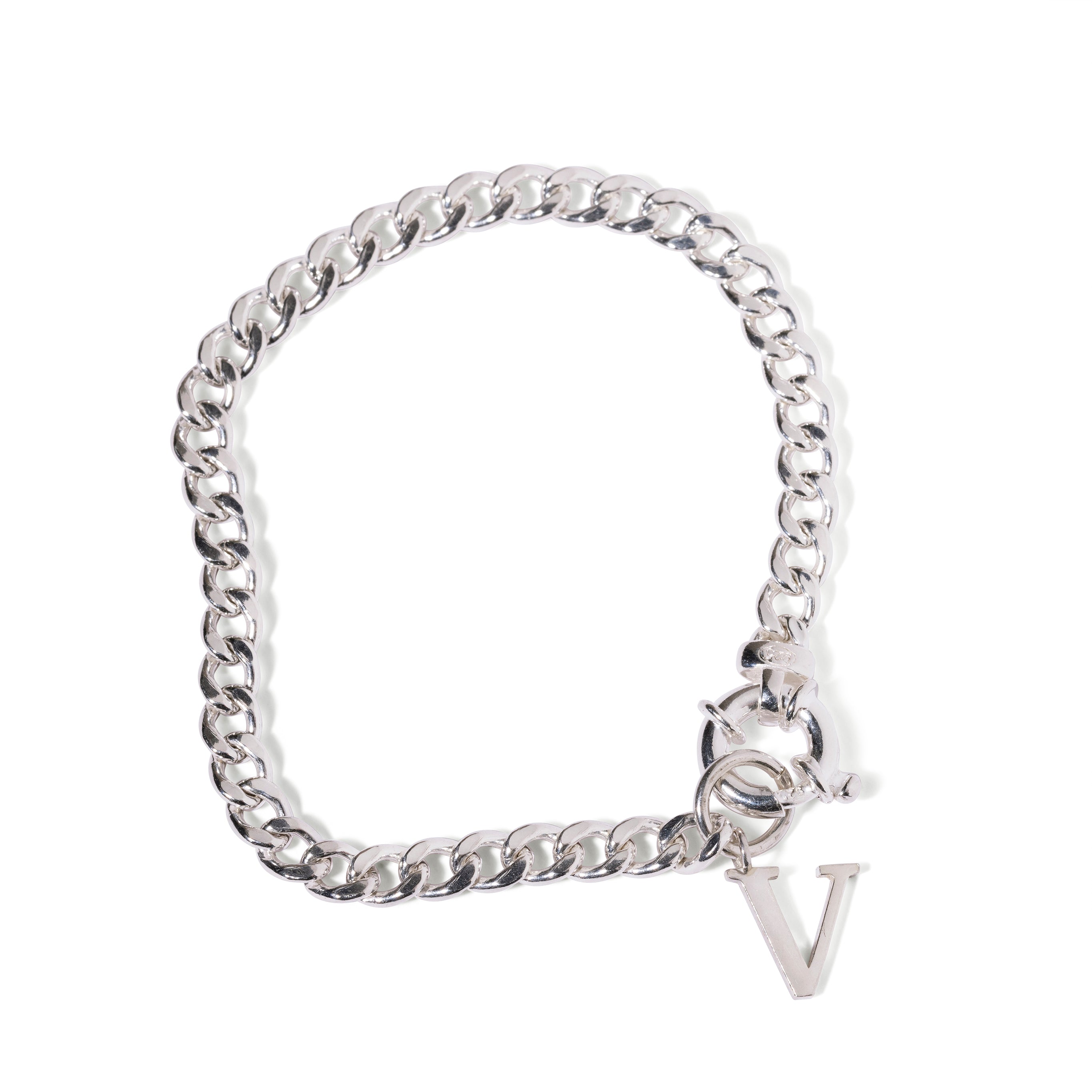 Chunky Chain Bracelet + Large initial