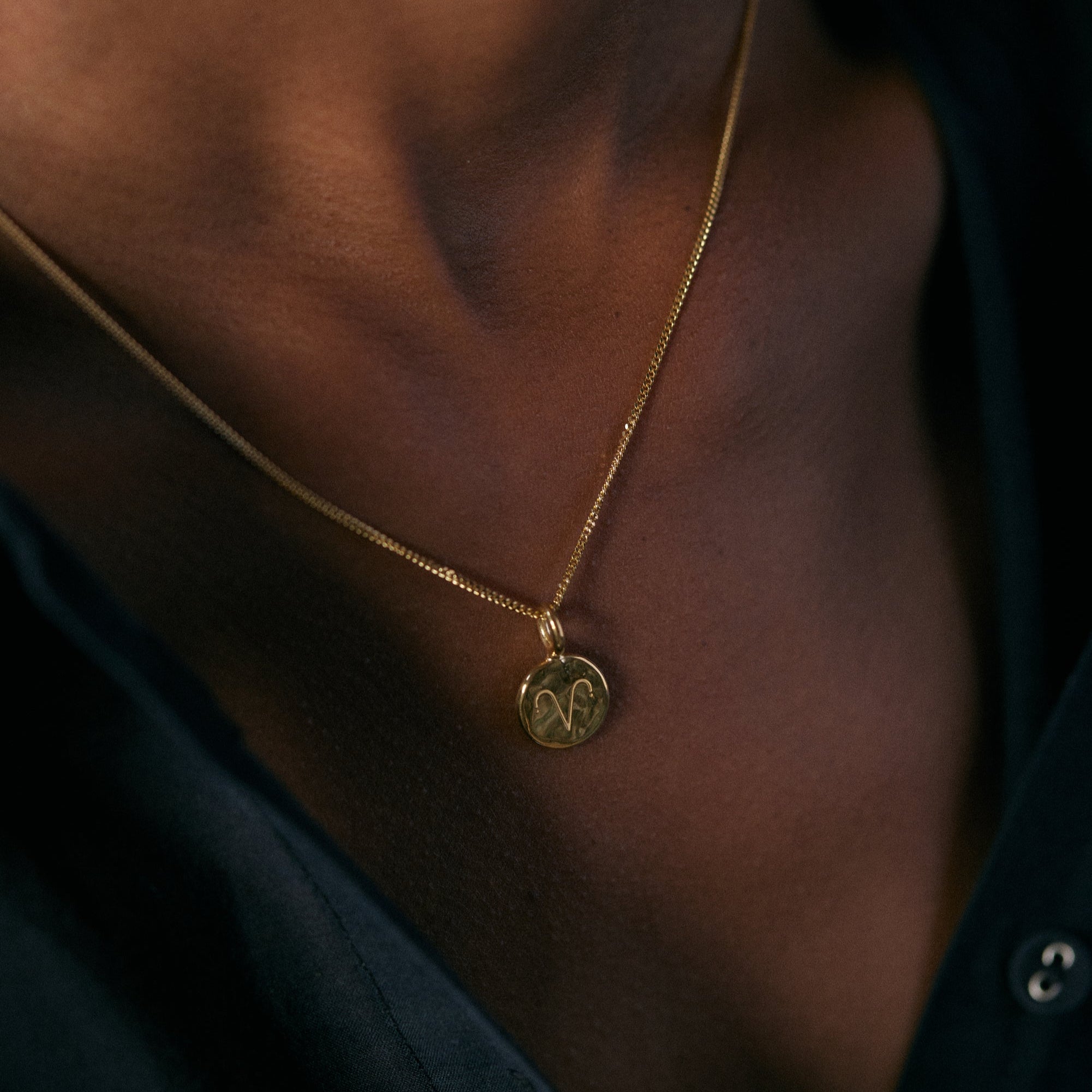Textured Zodiac Necklace