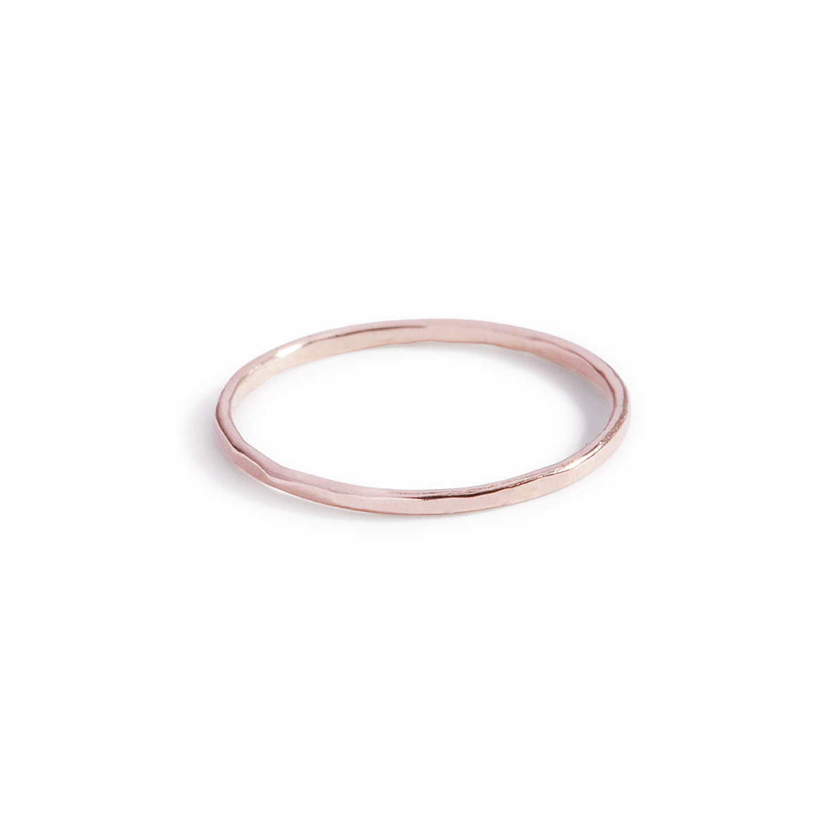 9ct Gold Hammered Dainty Stack Ring
