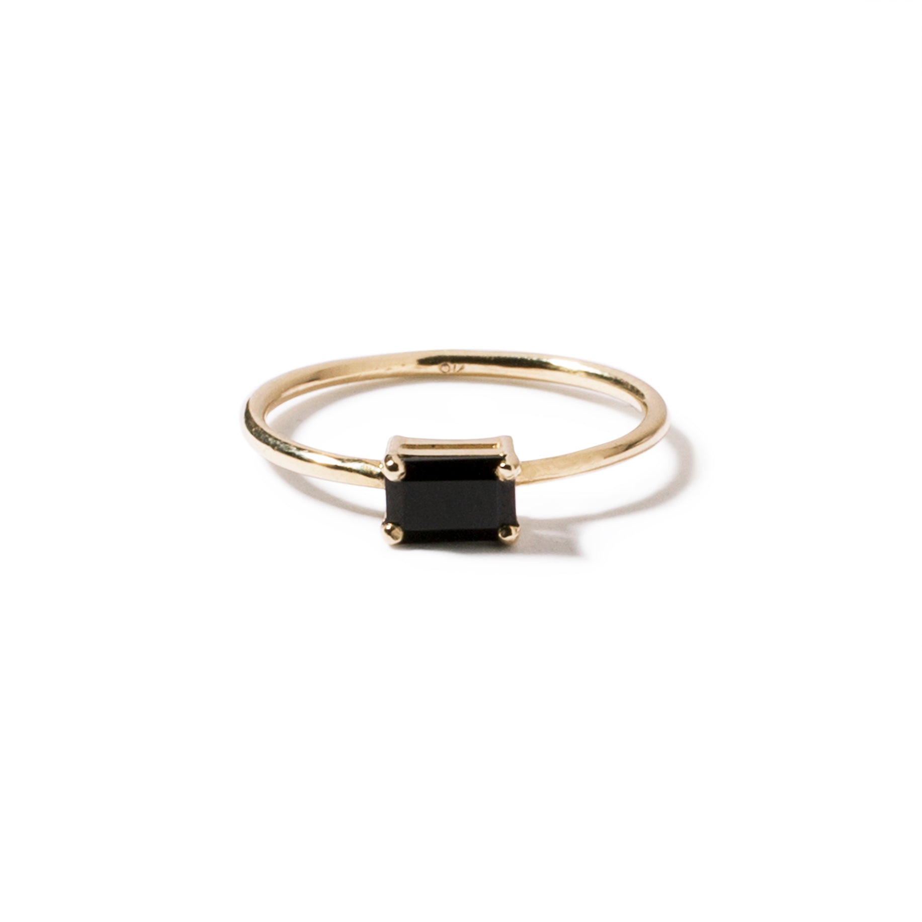 9ct Gold Luxury East West Emerald Cut Ring