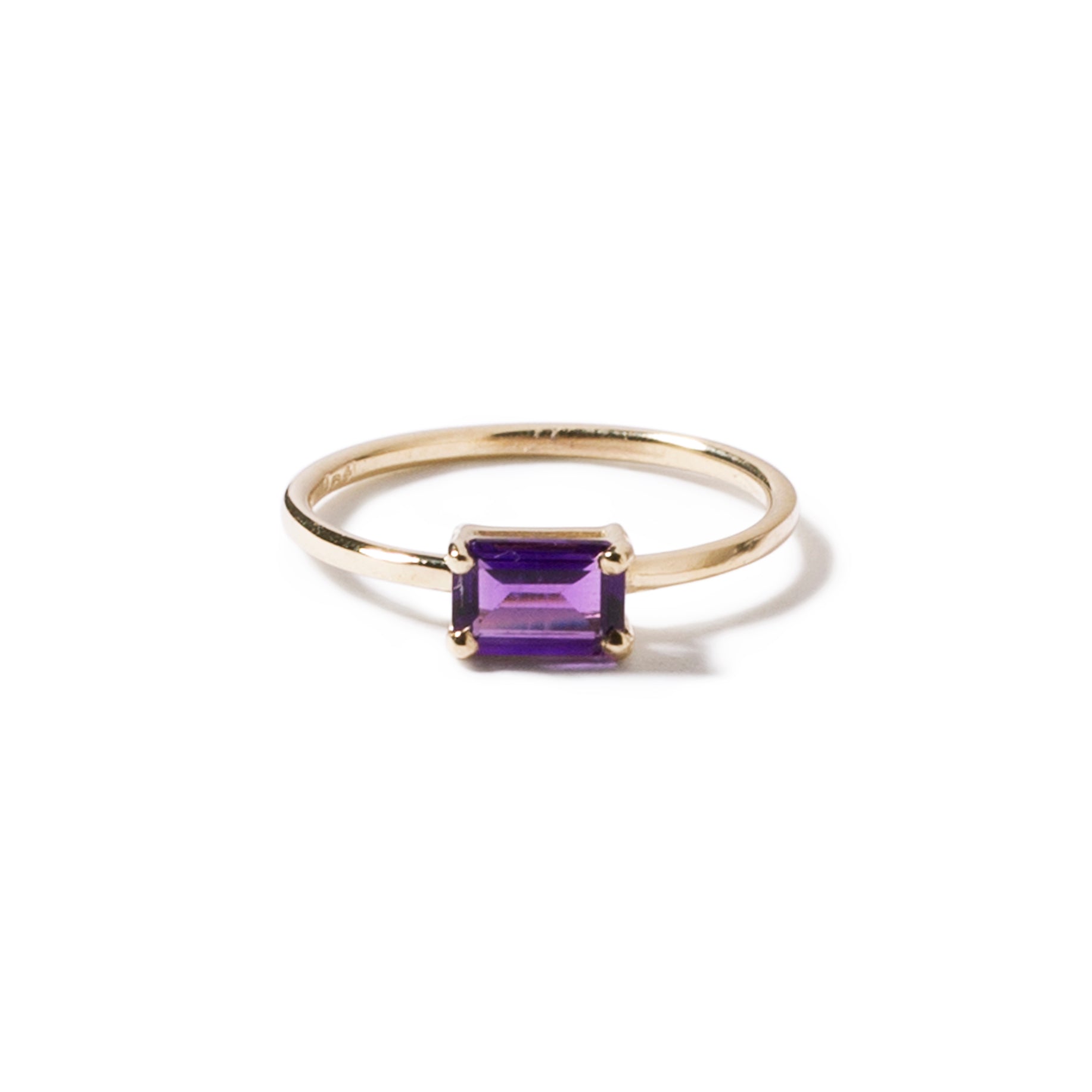 9ct Gold Luxury East West Emerald Cut Ring