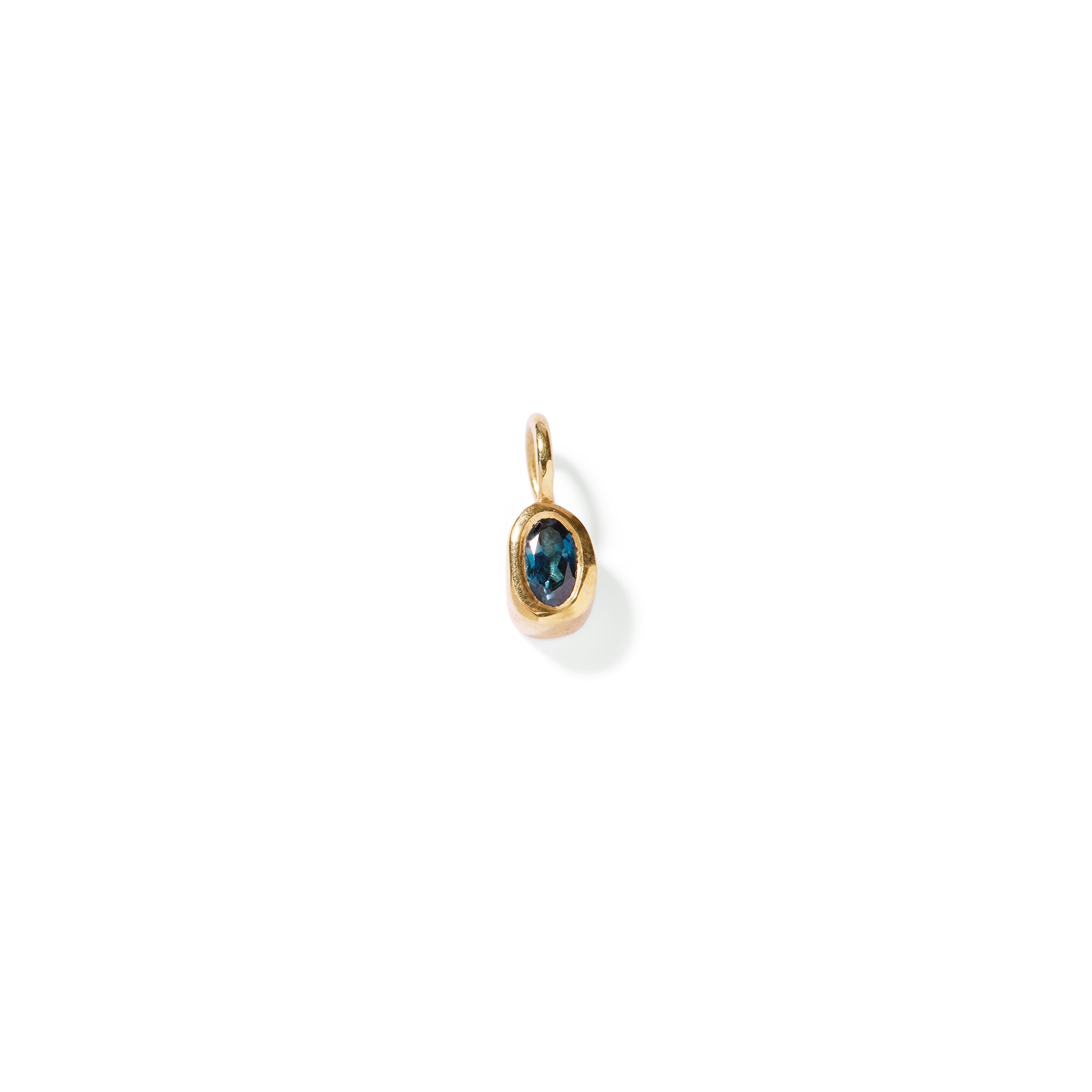 Organic Oval Birthstone Charm