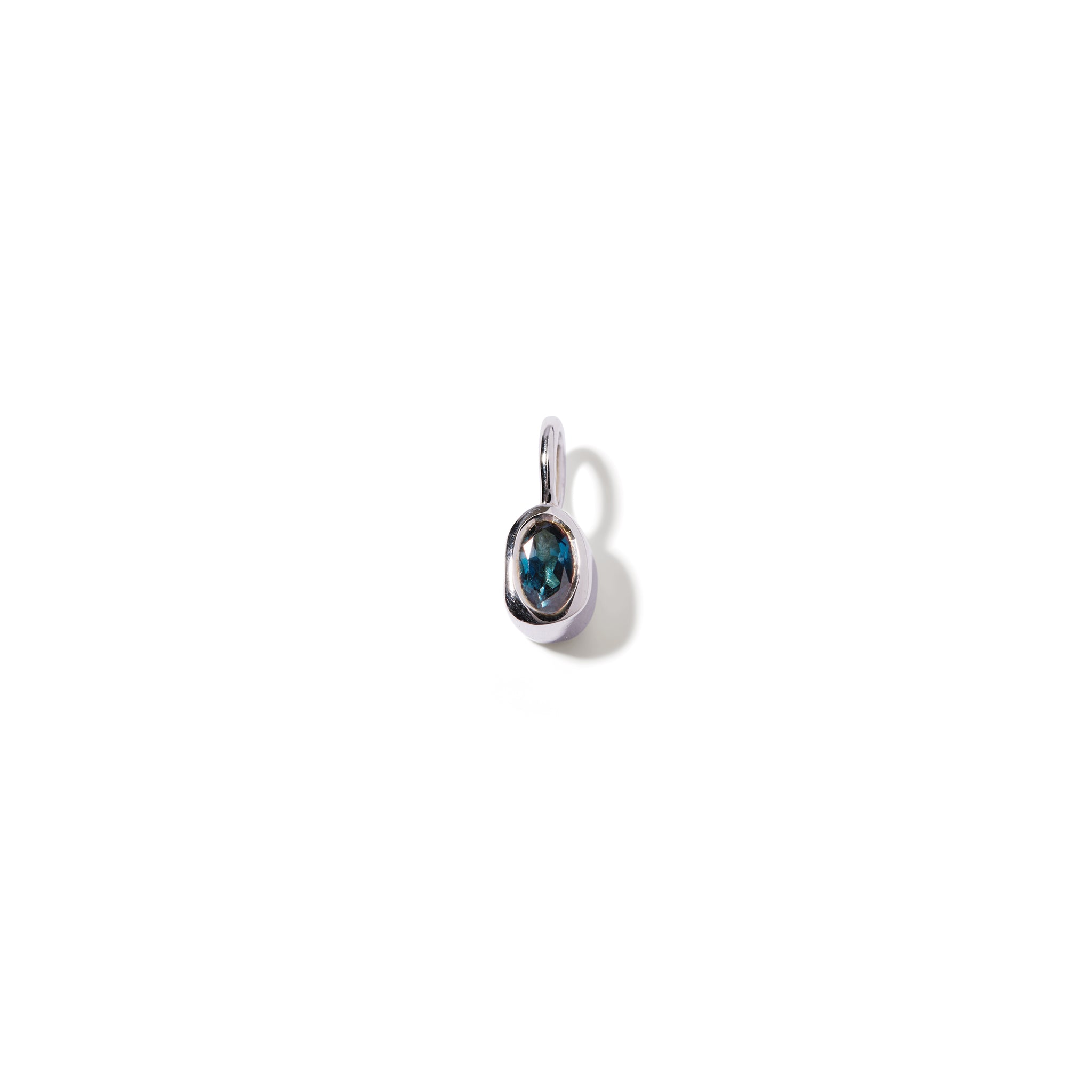 Organic Oval Birthstone Charm