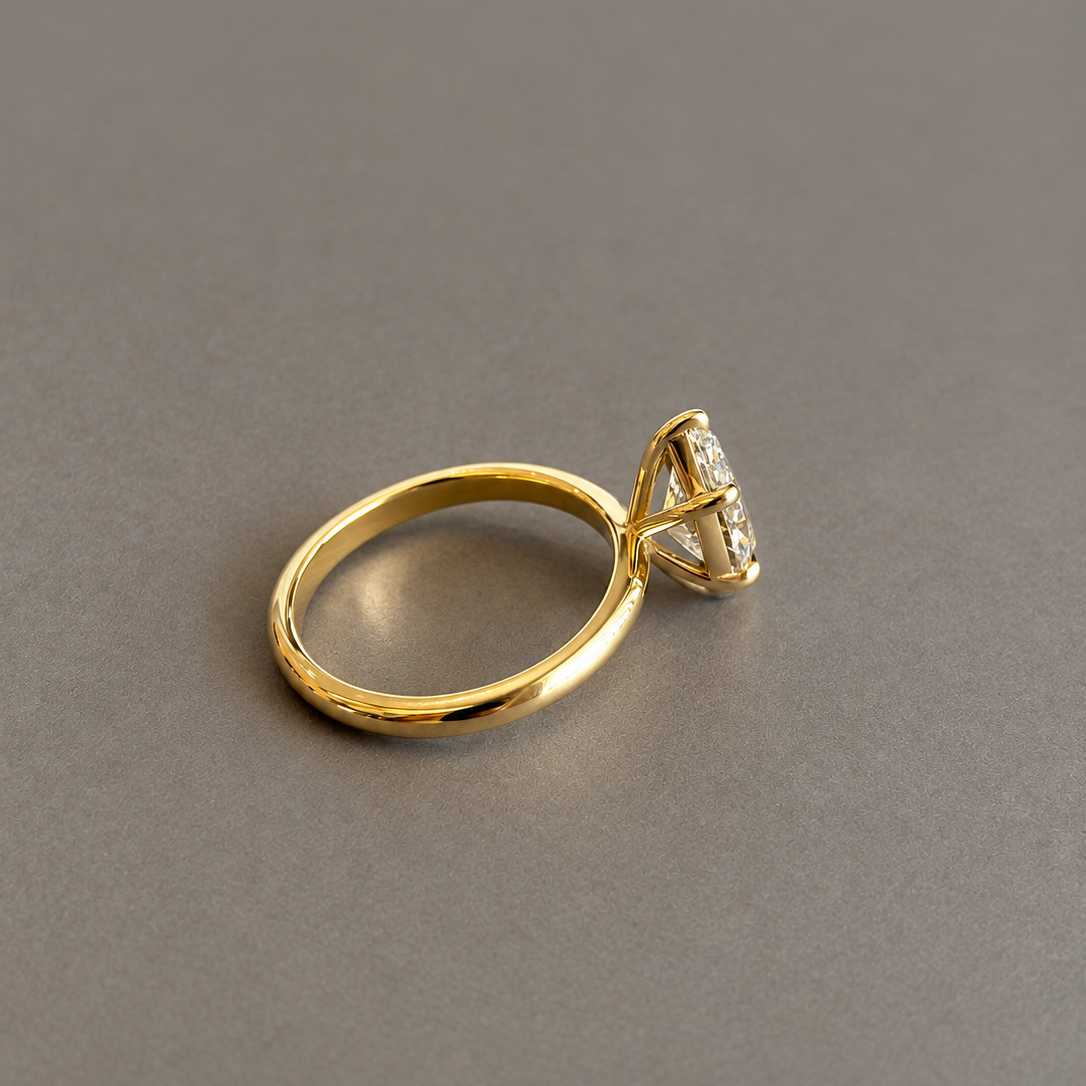 Six Claw Marquise Cut Solitaire
