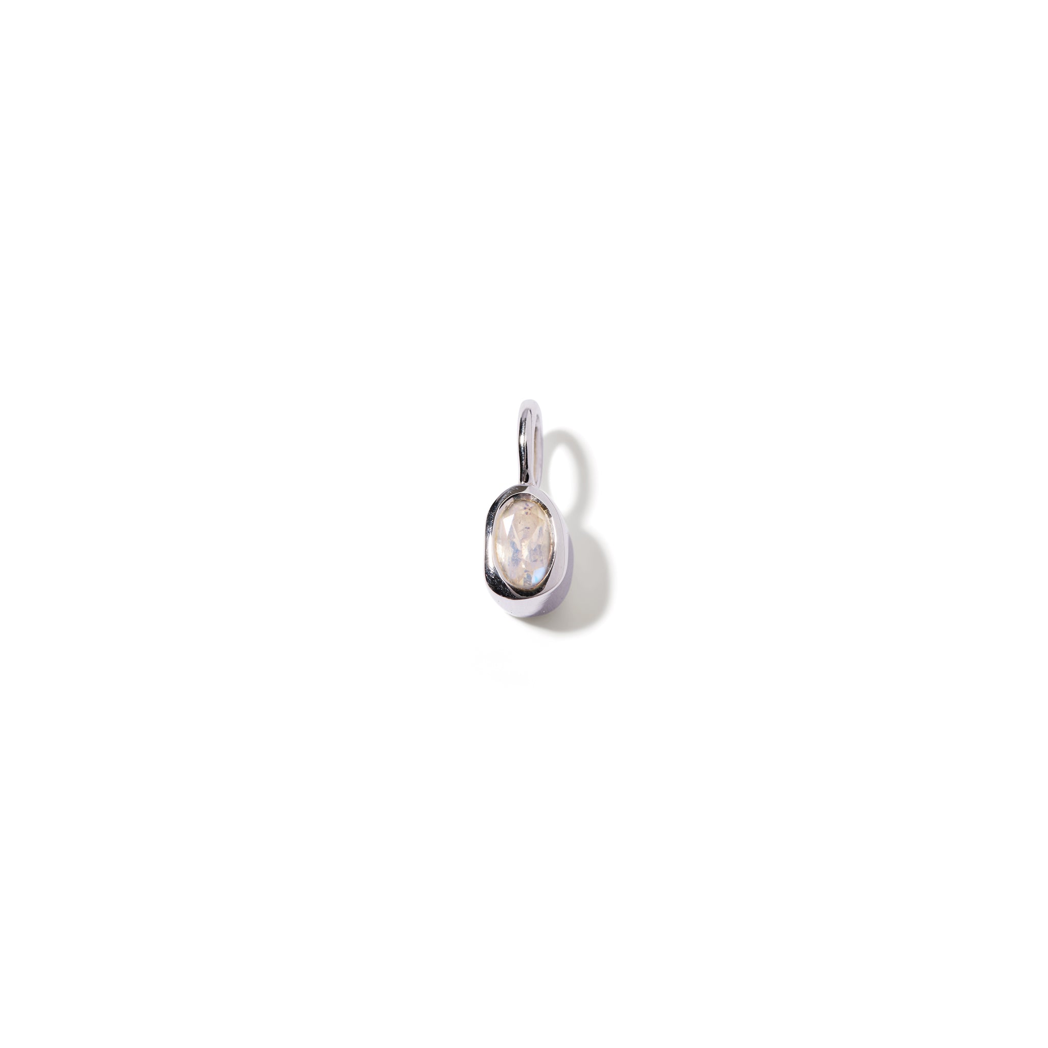 Organic Oval Birthstone Charm