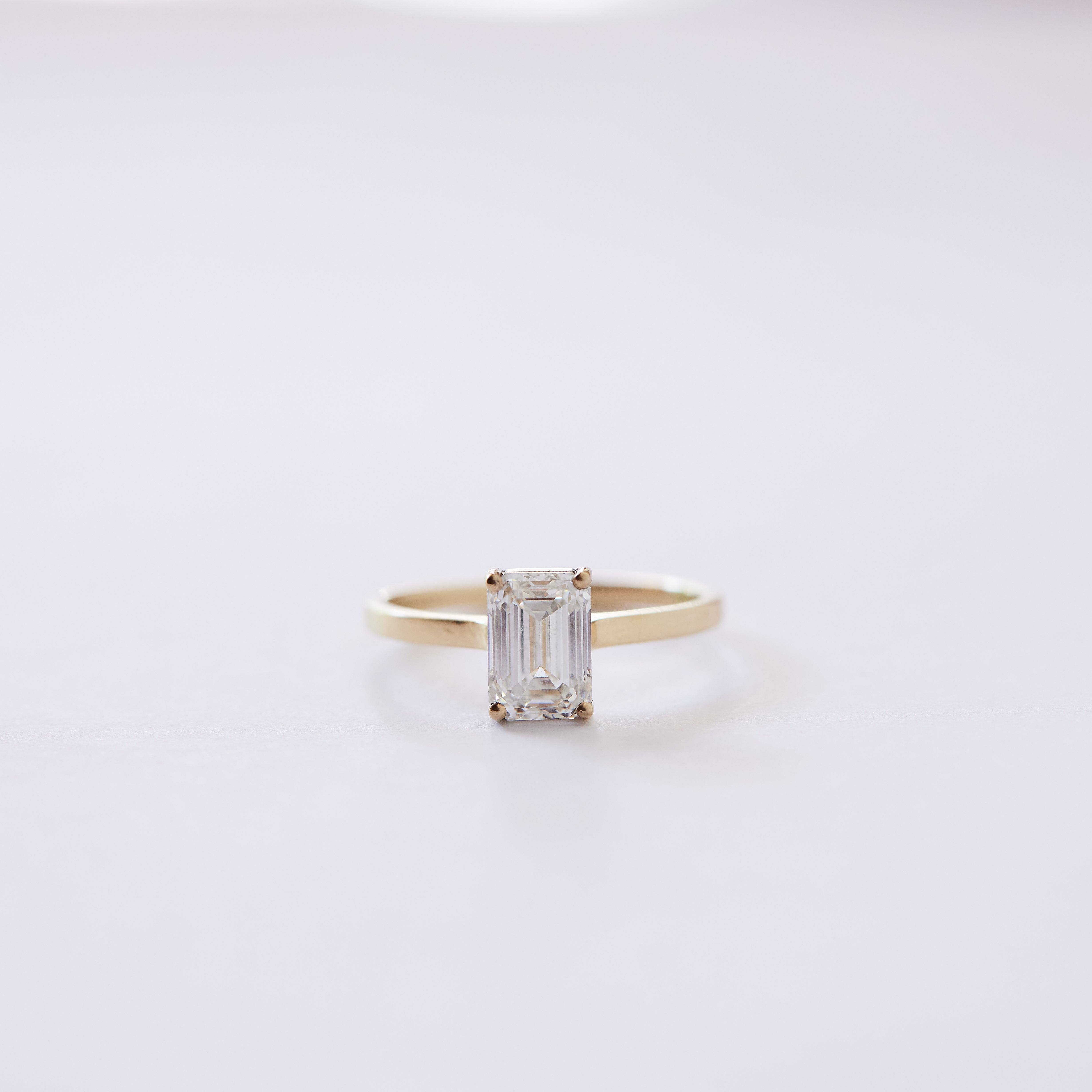 Emerald Claw Set Solitaire ring