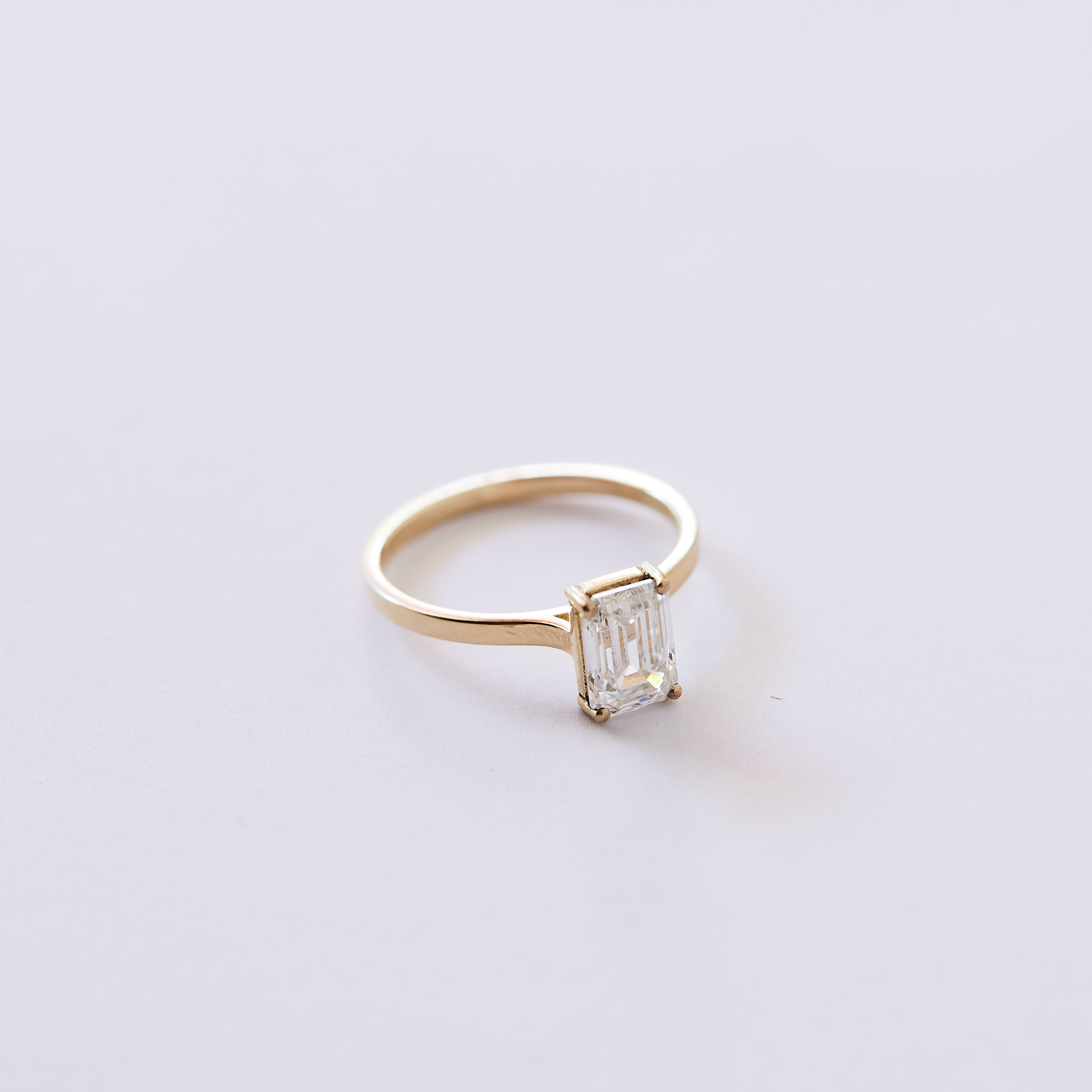 Emerald Claw Set Solitaire ring