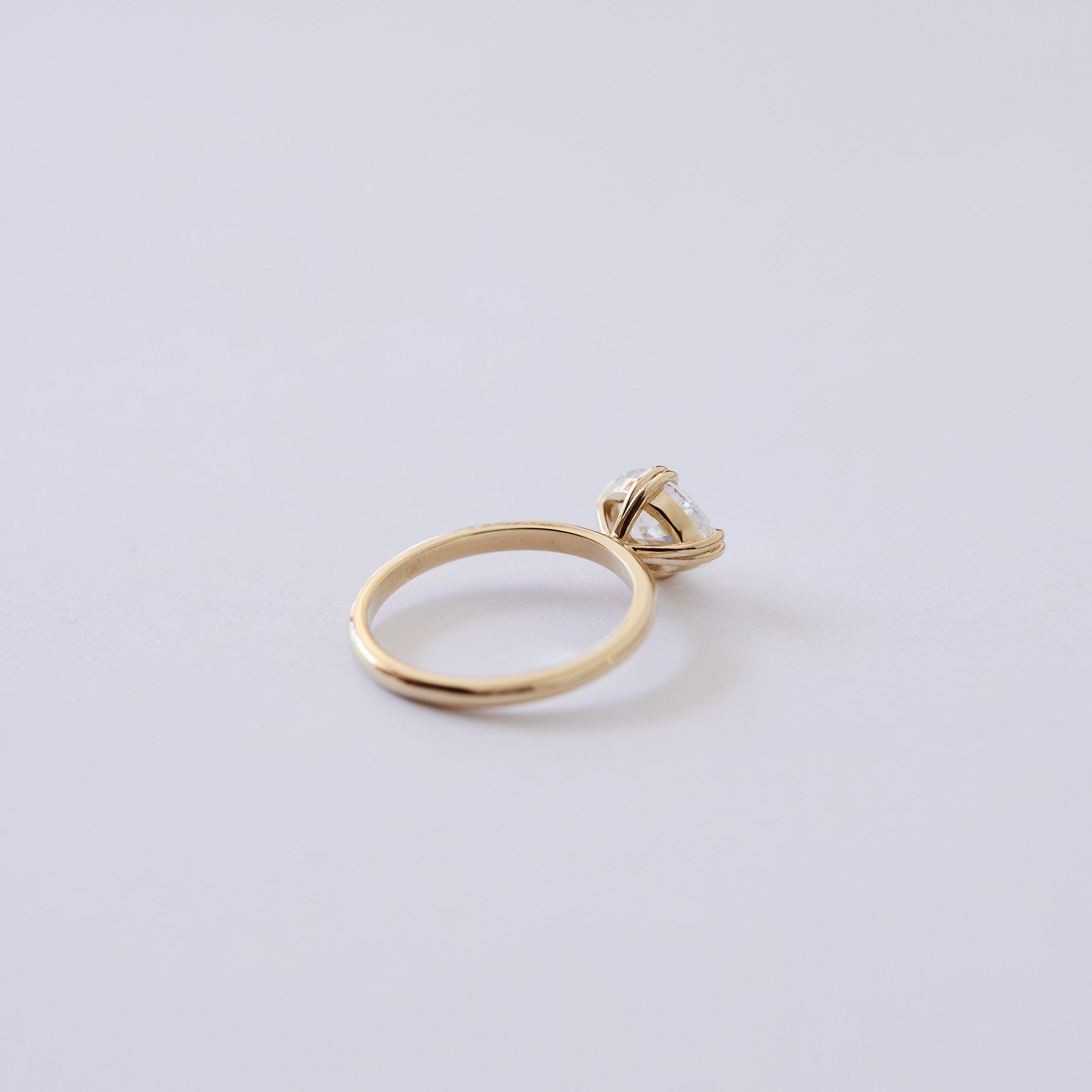 Oval East West Solitaire Ring