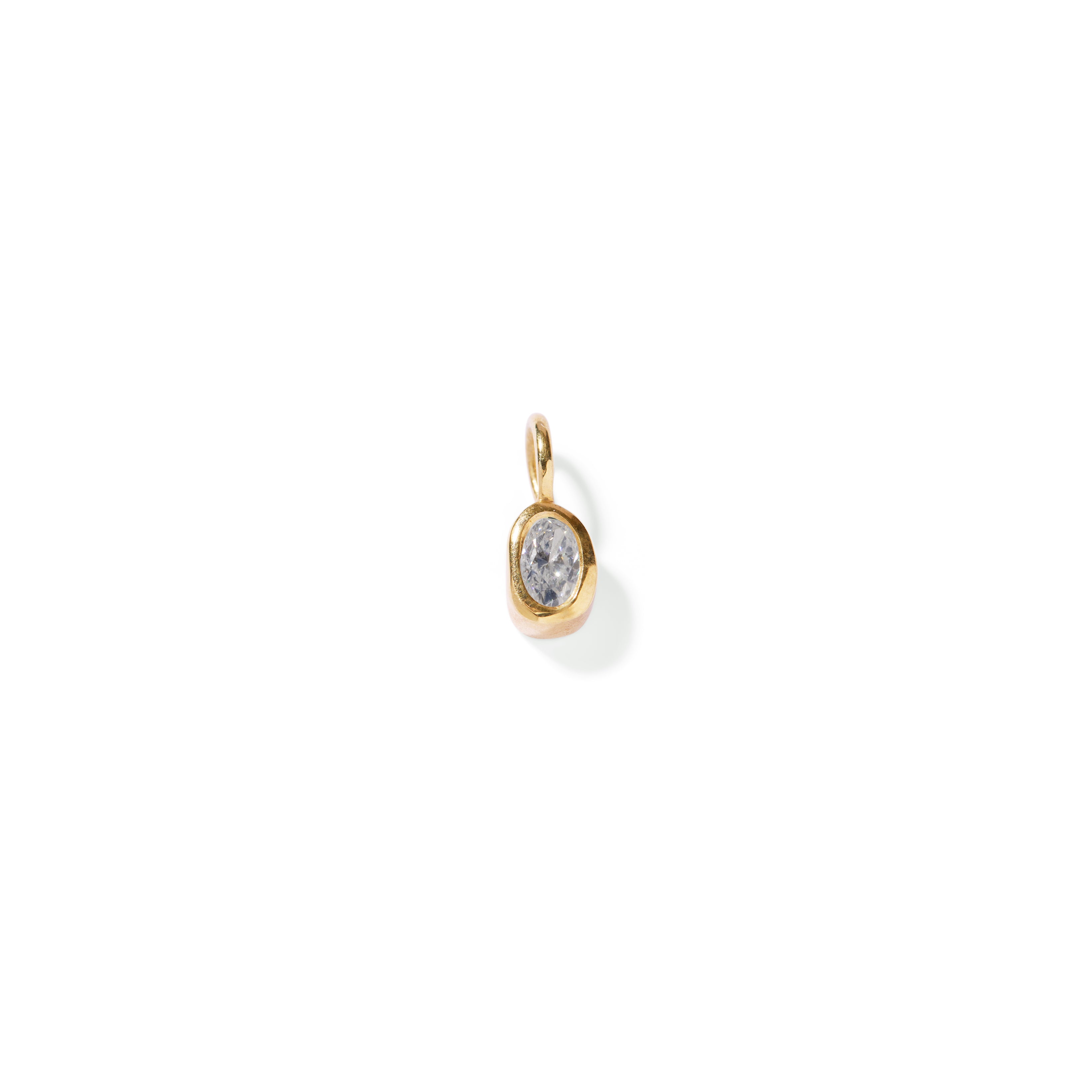 Organic Oval Birthstone Charm