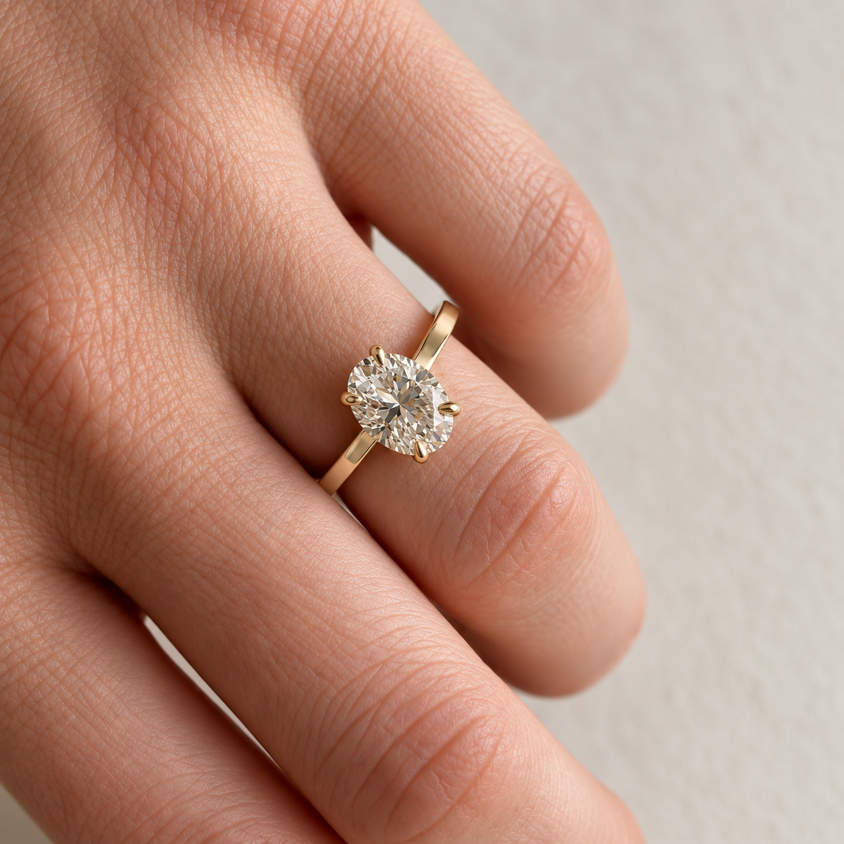 Oval Solitaire Ring