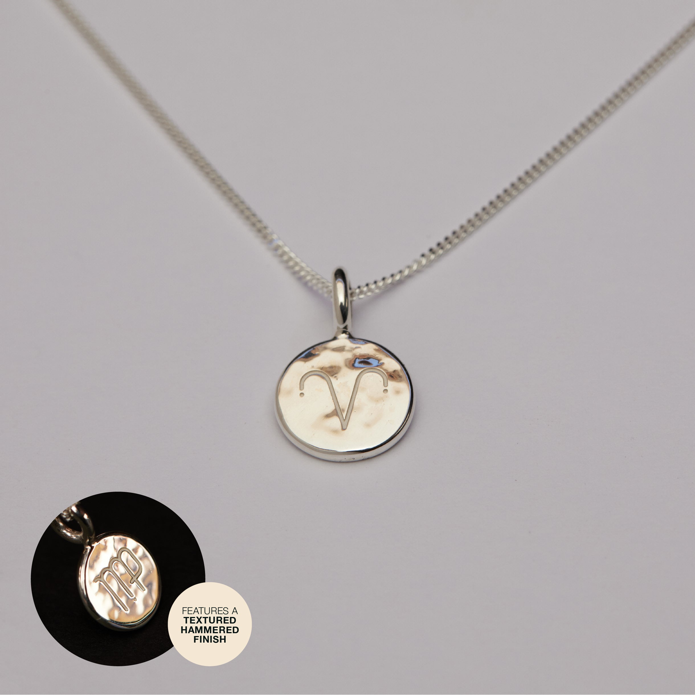 Textured Zodiac Necklace