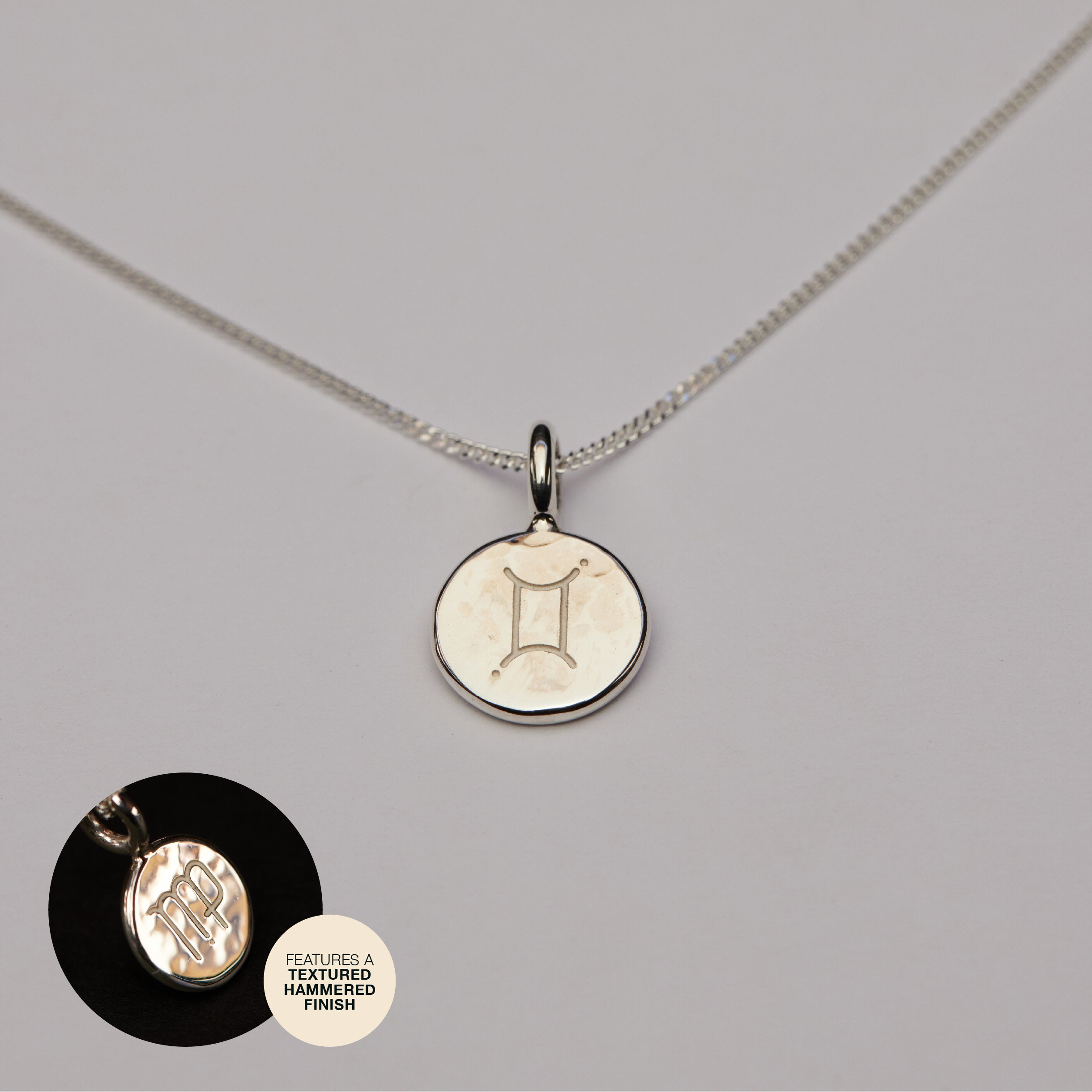 Textured Zodiac Necklace