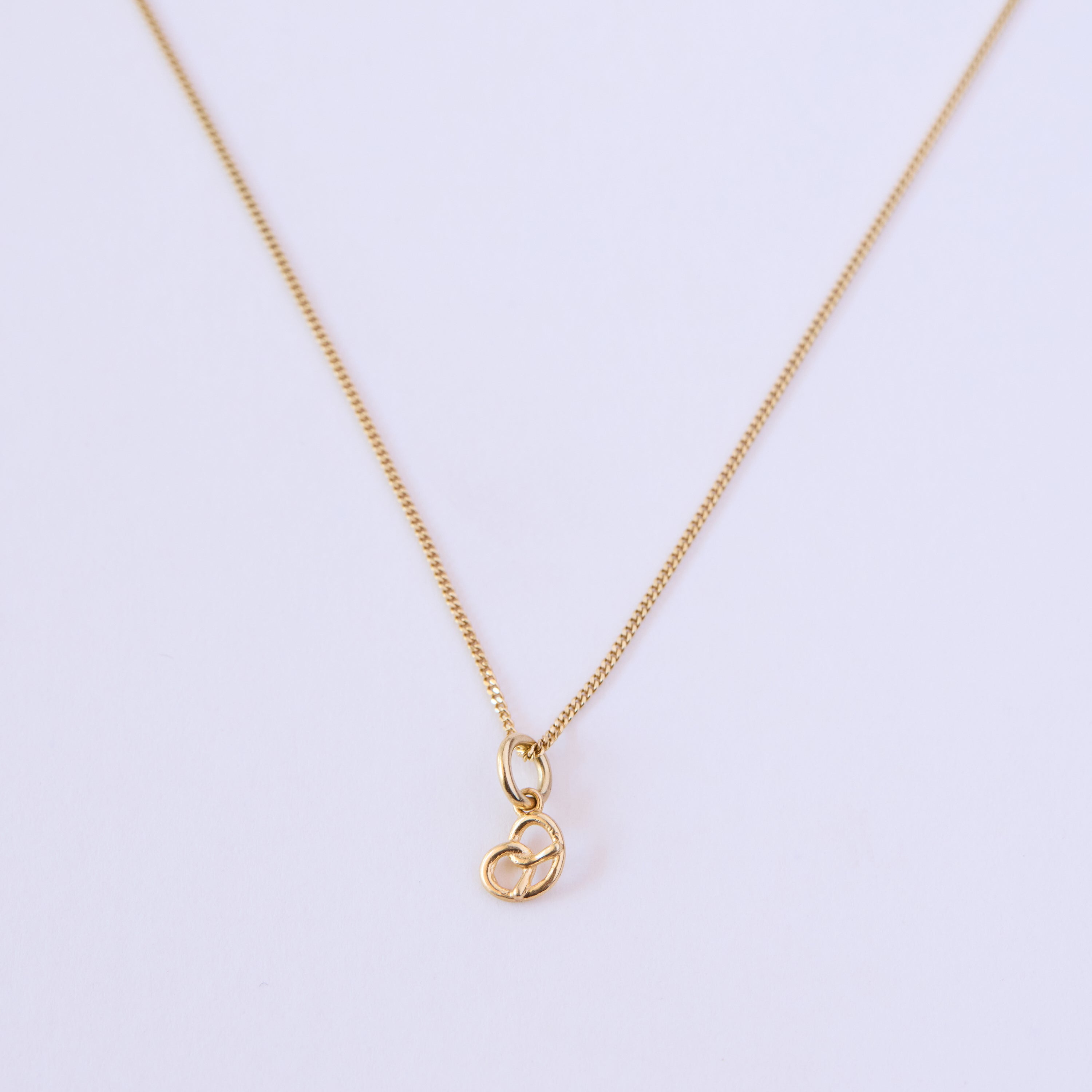 Pretzel Charm Necklace