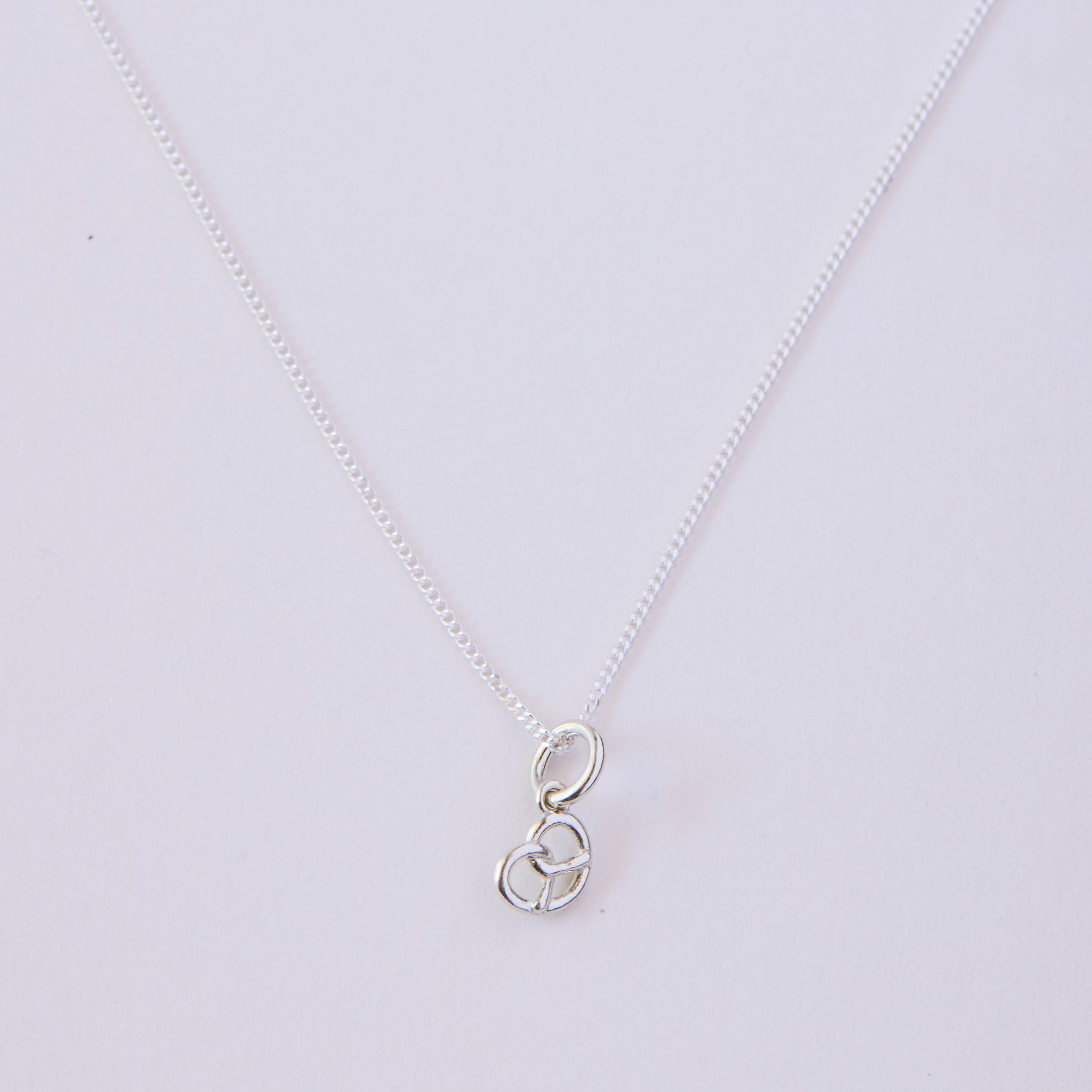 Pretzel Charm Necklace