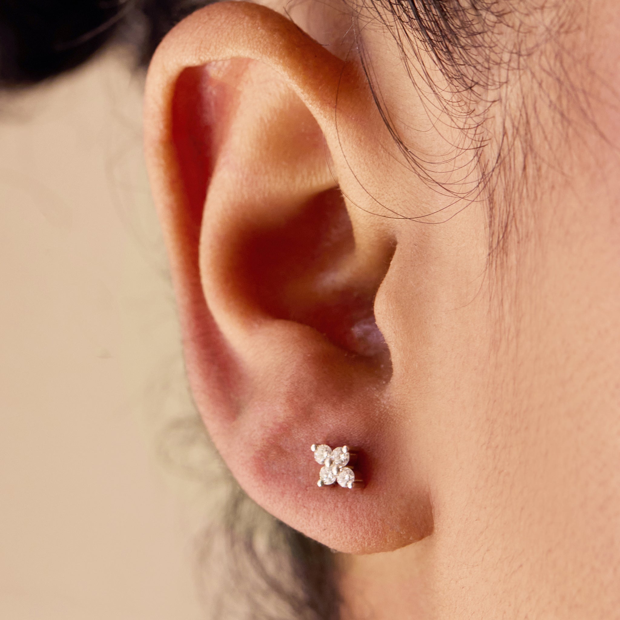 Silver Quattro Studs