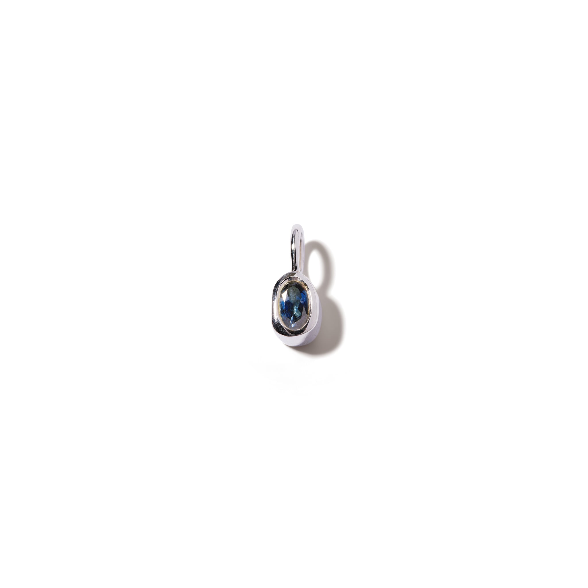 Organic Oval Birthstone Charm