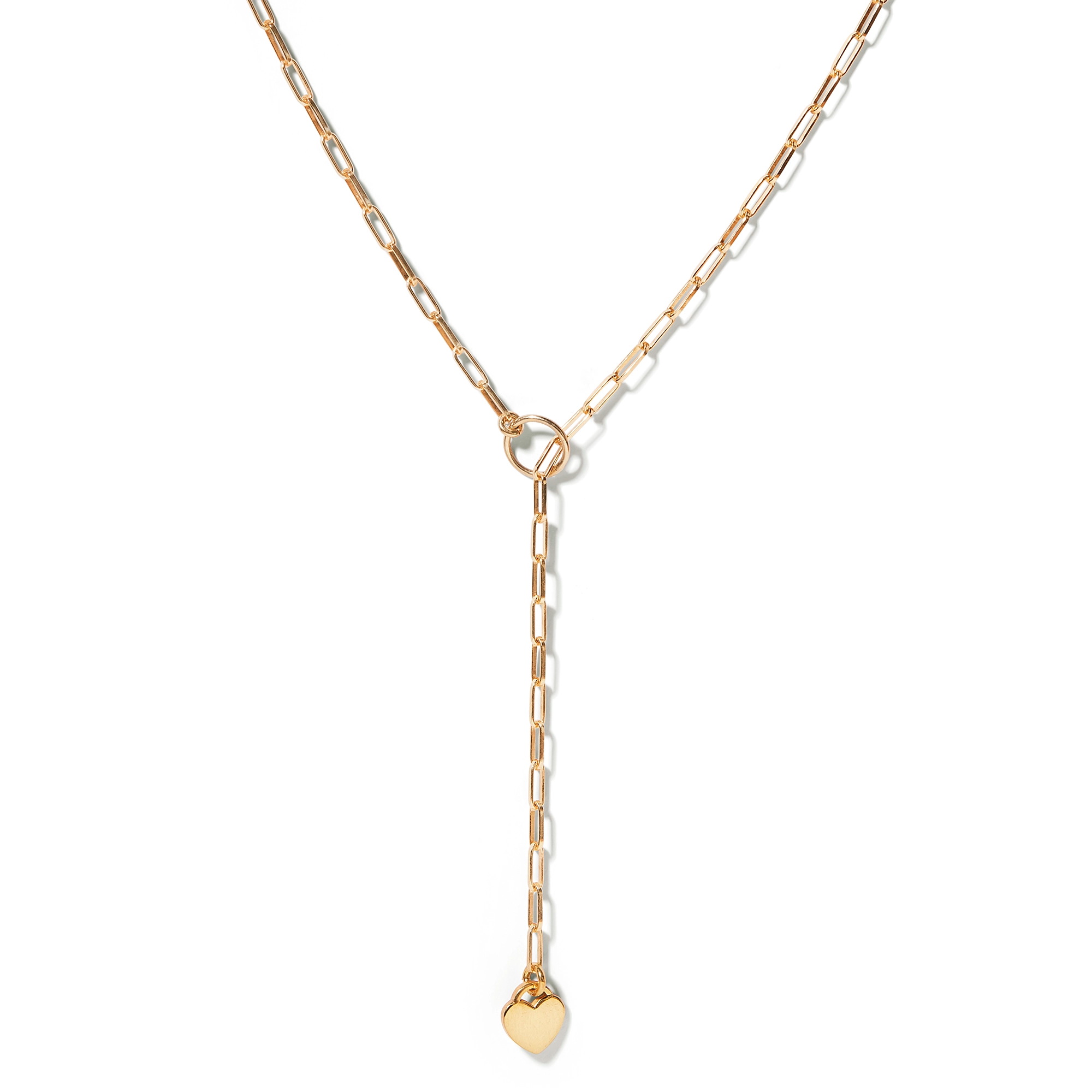 9ct Yellow Gold forever in my heart lariat-Longer Length