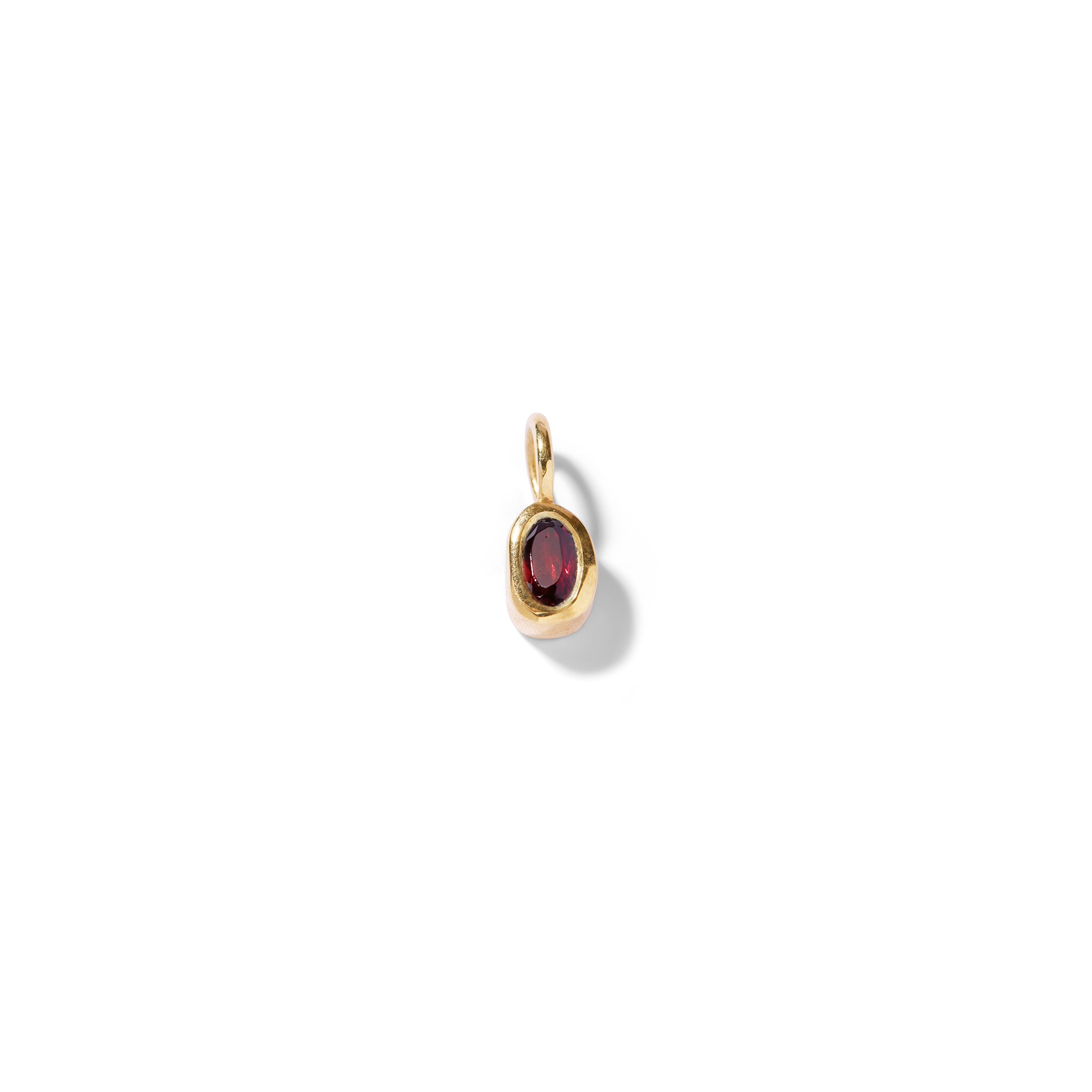 Organic Oval Birthstone Charm