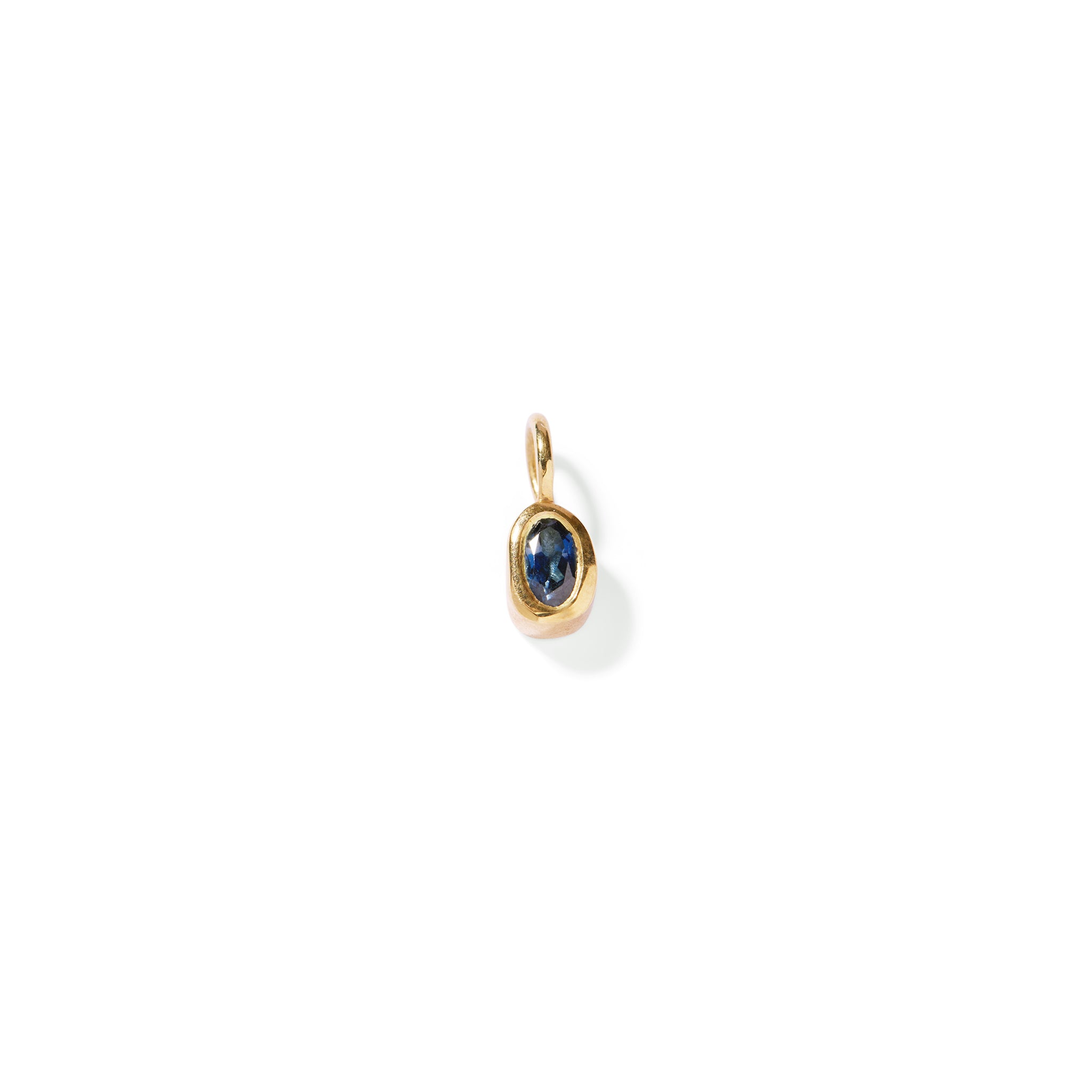 Organic Oval Birthstone Charm