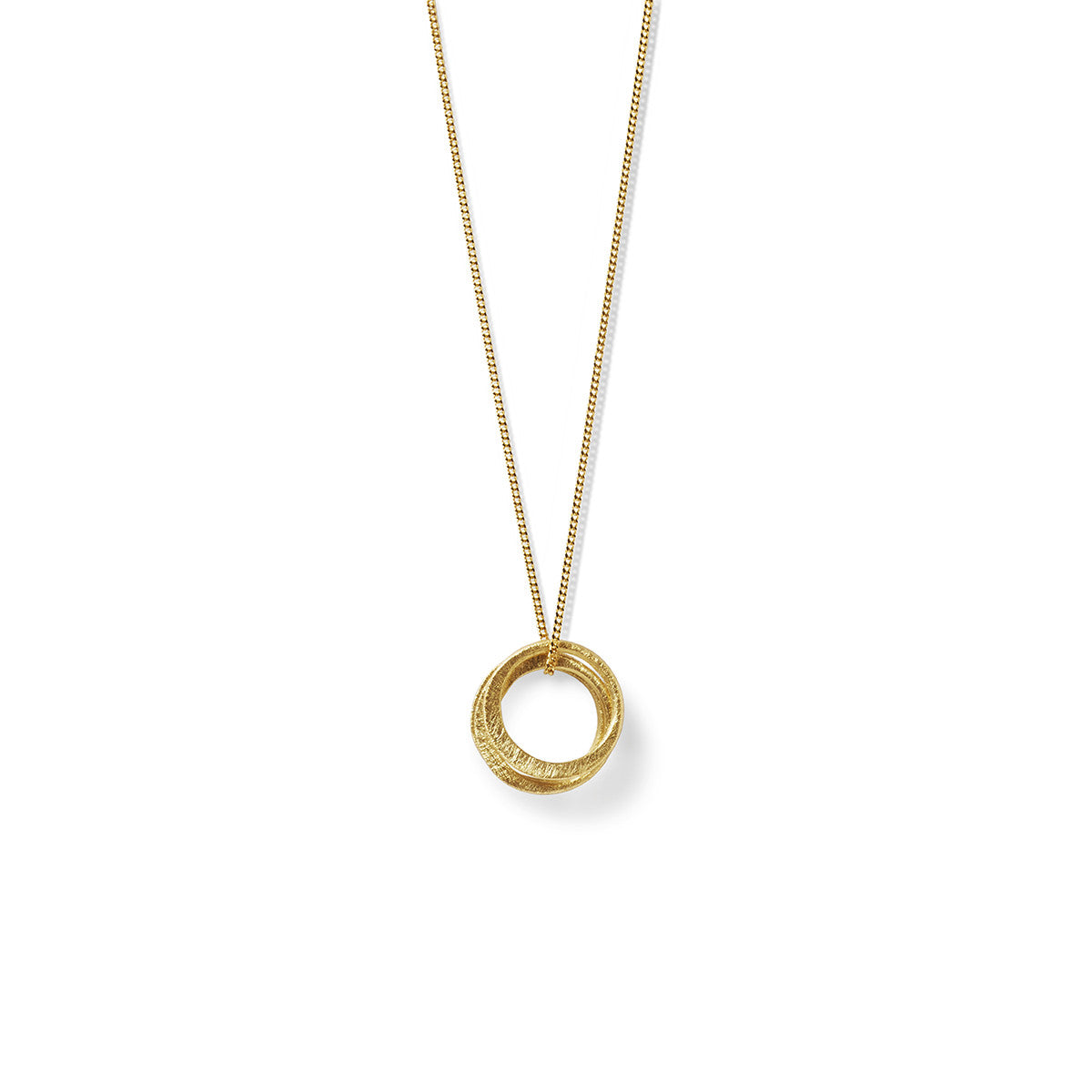 Textured Three Circle Necklace