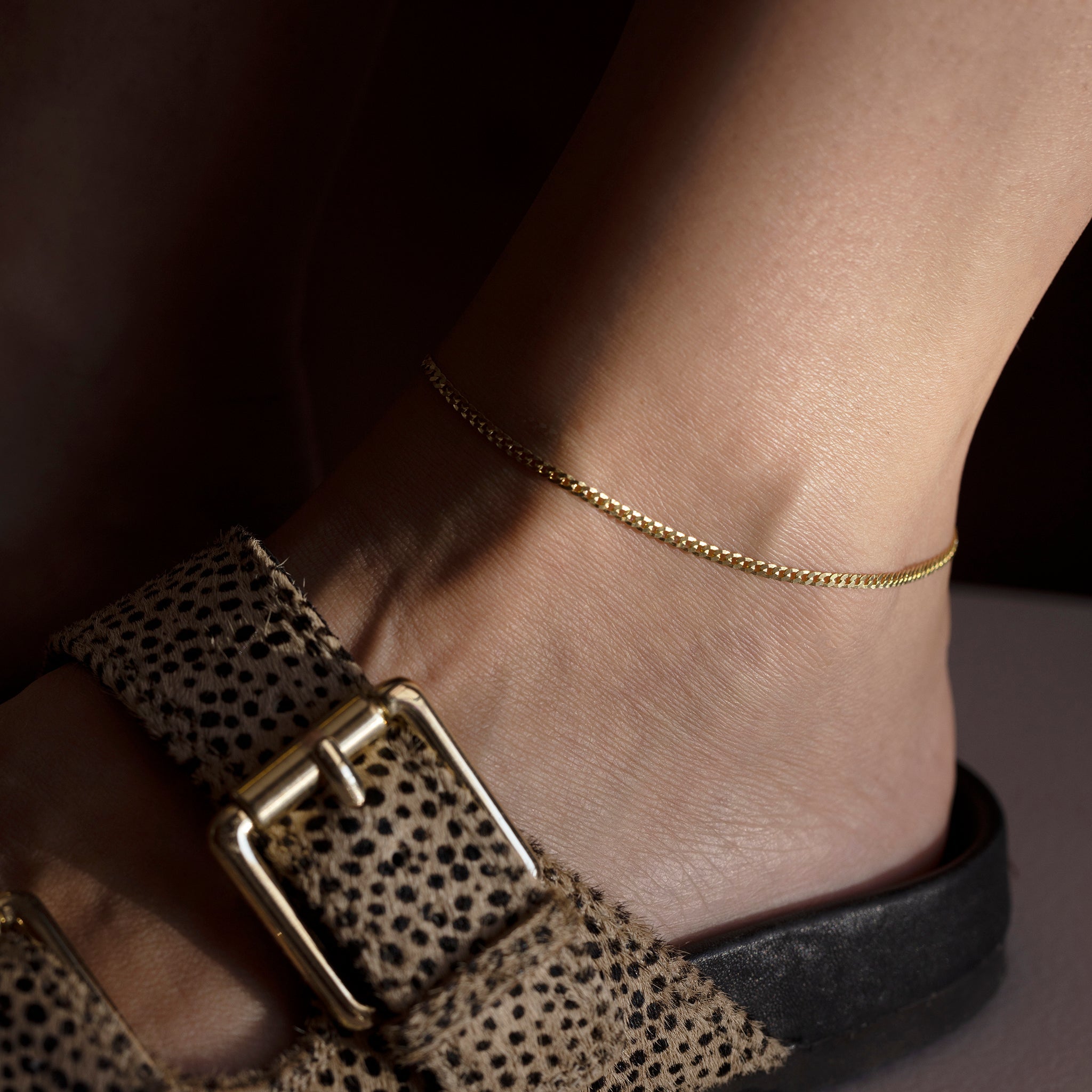 Wide Curb Chain Anklet