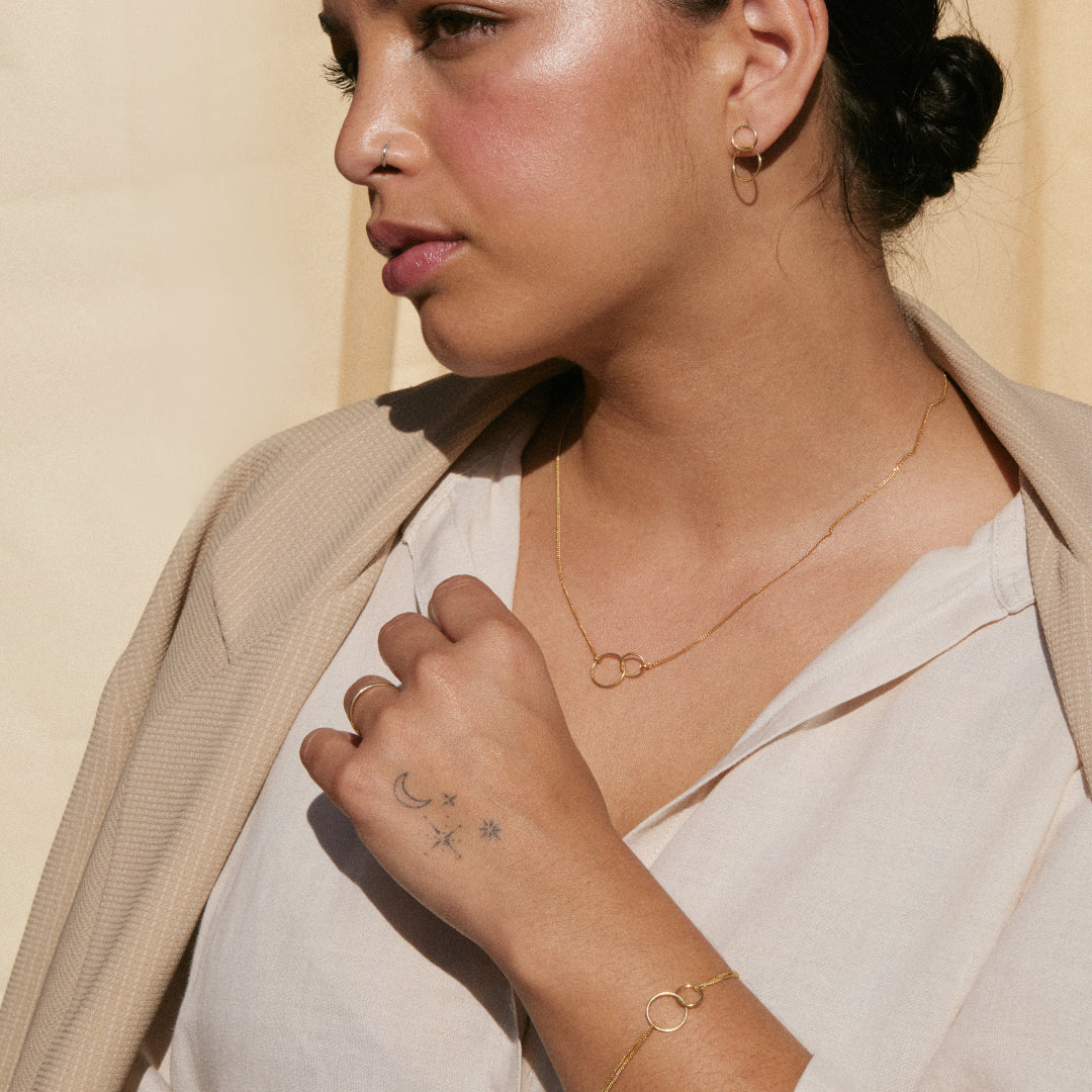 Linked Circle Set (Earrings, Bracelet & Necklace)