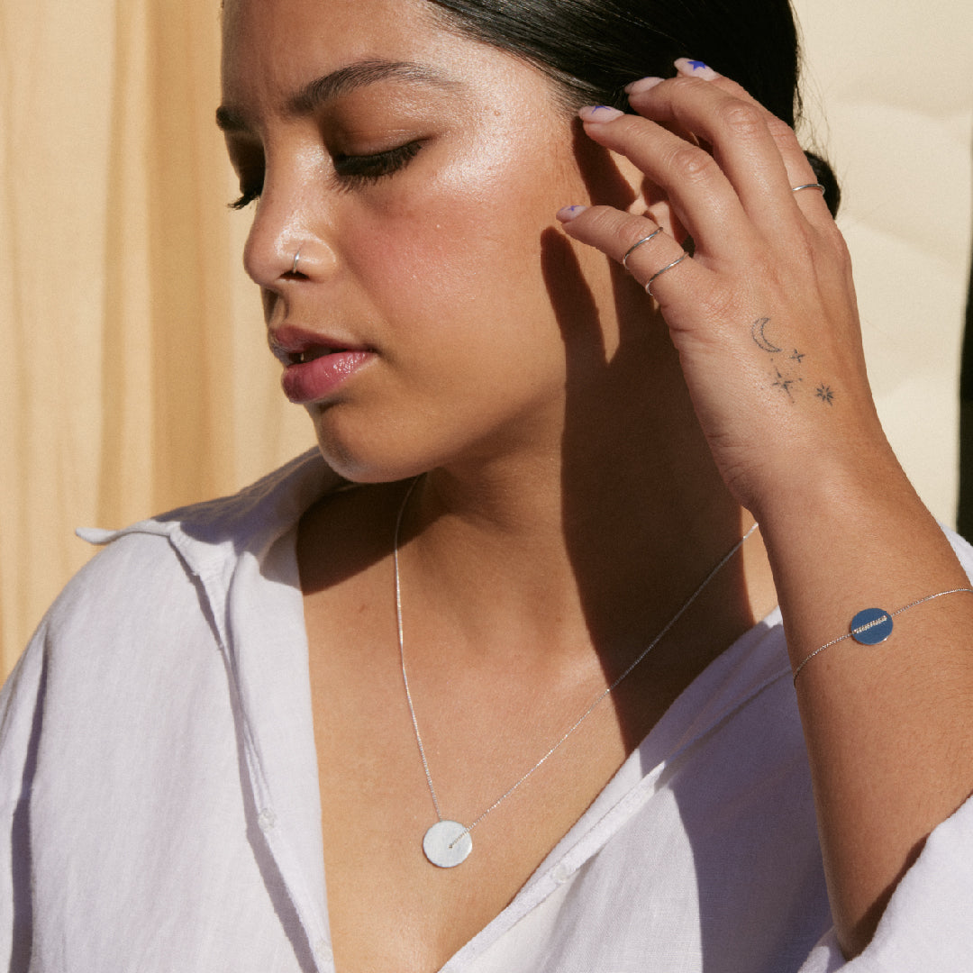Solid Disc Set (Bracelet & Necklace)