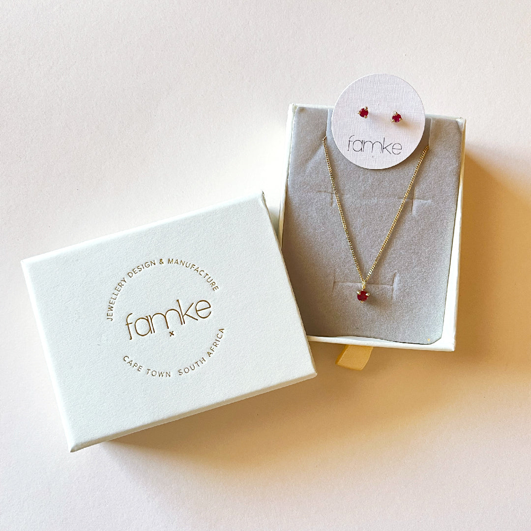 Birthstone Set (Studs & Necklace)