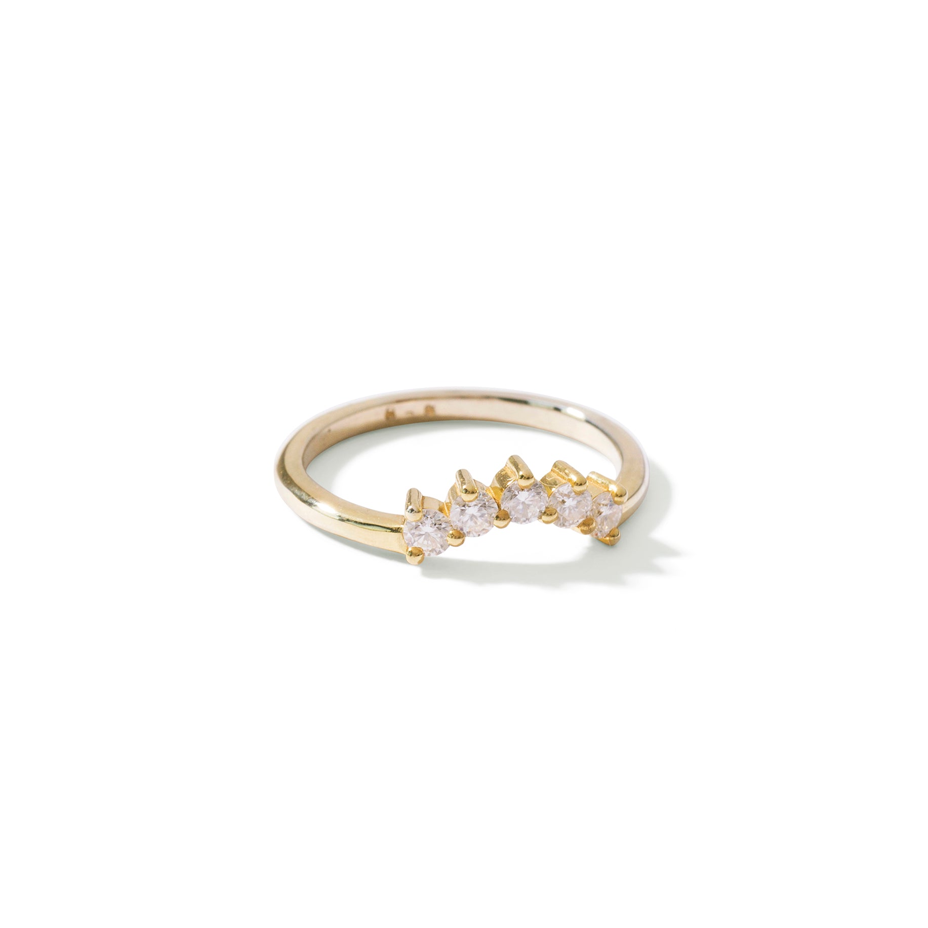 9ct Gold Curved Tiara Band
