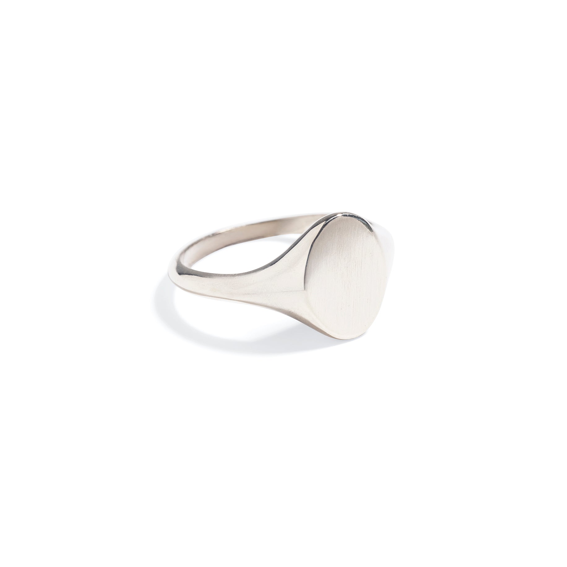 Silver Dainty Oval Signet
